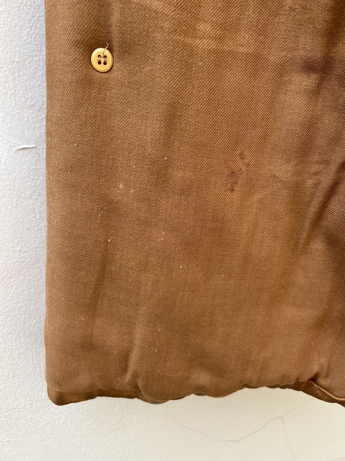 Versace × Vintage 90s Gianni Versace Trashed Patina Leather Coat Jacket Size US M / EU 48-50 / 2 - 21 Thumbnail