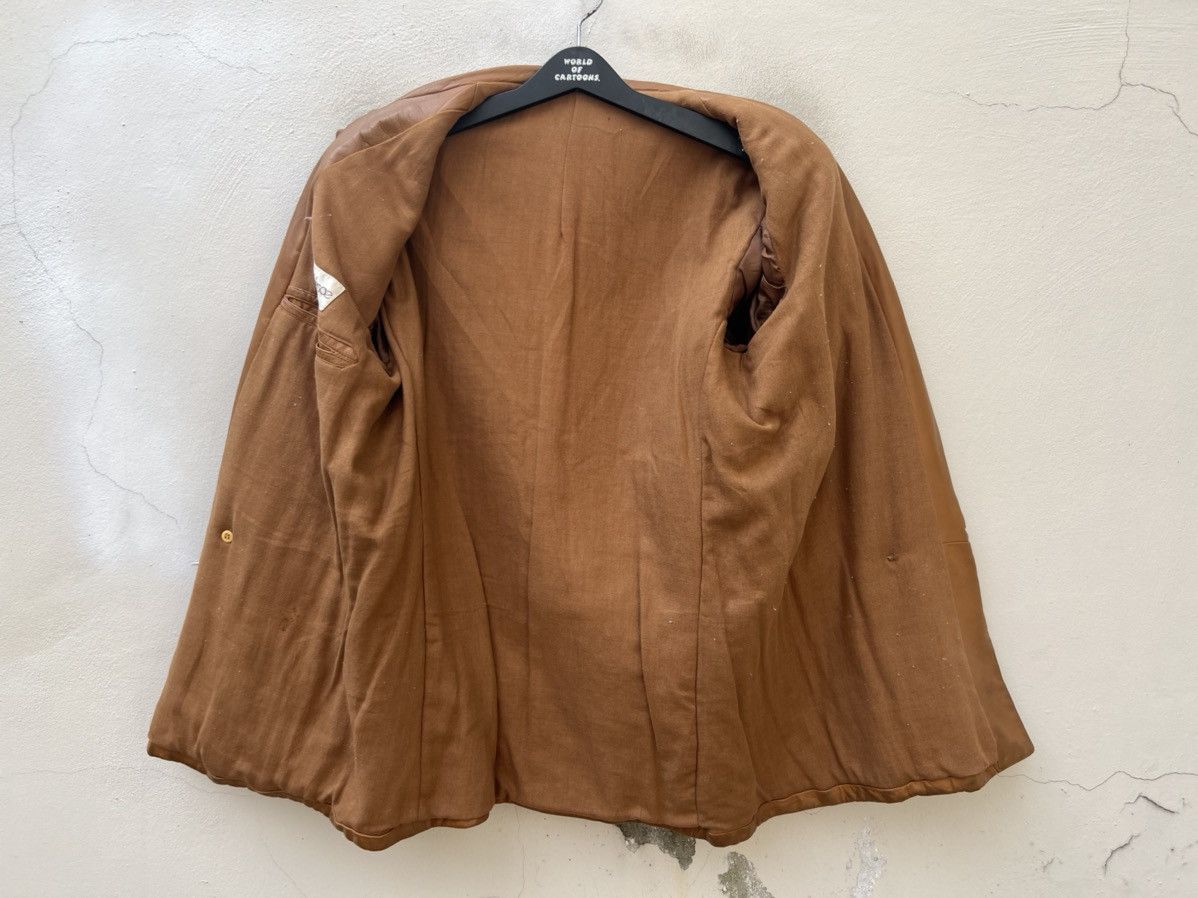 Versace × Vintage 90s Gianni Versace Trashed Patina Leather Coat Jacket Size US M / EU 48-50 / 2 - 20 Thumbnail