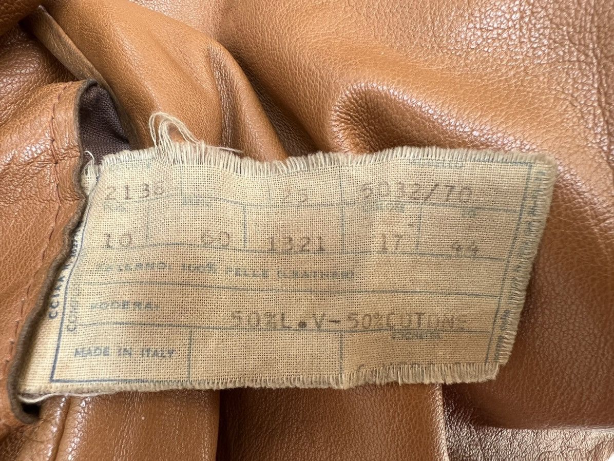 Versace × Vintage 90s Gianni Versace Trashed Patina Leather Coat Jacket Size US M / EU 48-50 / 2 - 25 Thumbnail