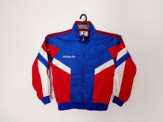 Adidas Vintage Adidas Windbreaker Jacket Full Zipper 3 stripes Size US L / EU 52-54 / 3 - 1 Thumbnail