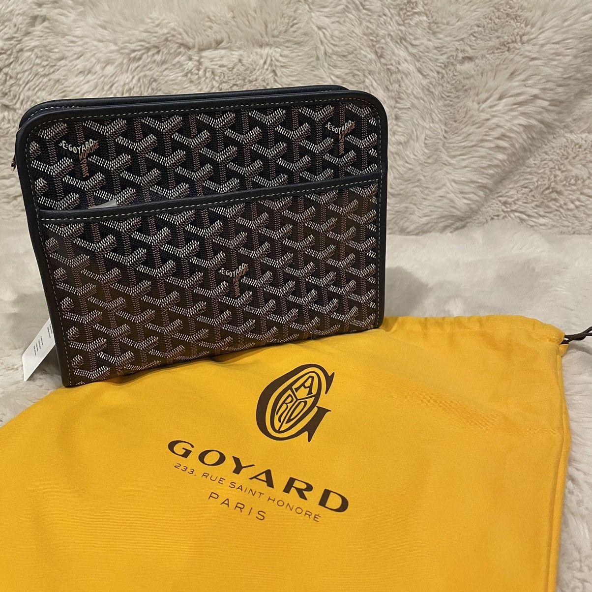 Goyard Goyard Gray & Blue Goyardine Toiletry Bag, Grailed