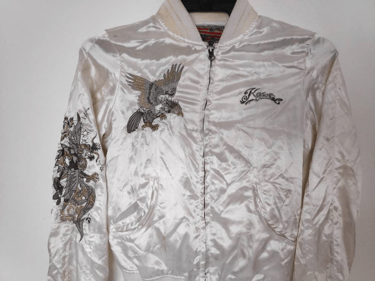 Vintage VINTAGE SUKAJAN DRAGON BIRD EAGLE EMBROIDERY JAPAN CULTURAL Size US S / EU 44-46 / 1 - 4 Thumbnail
