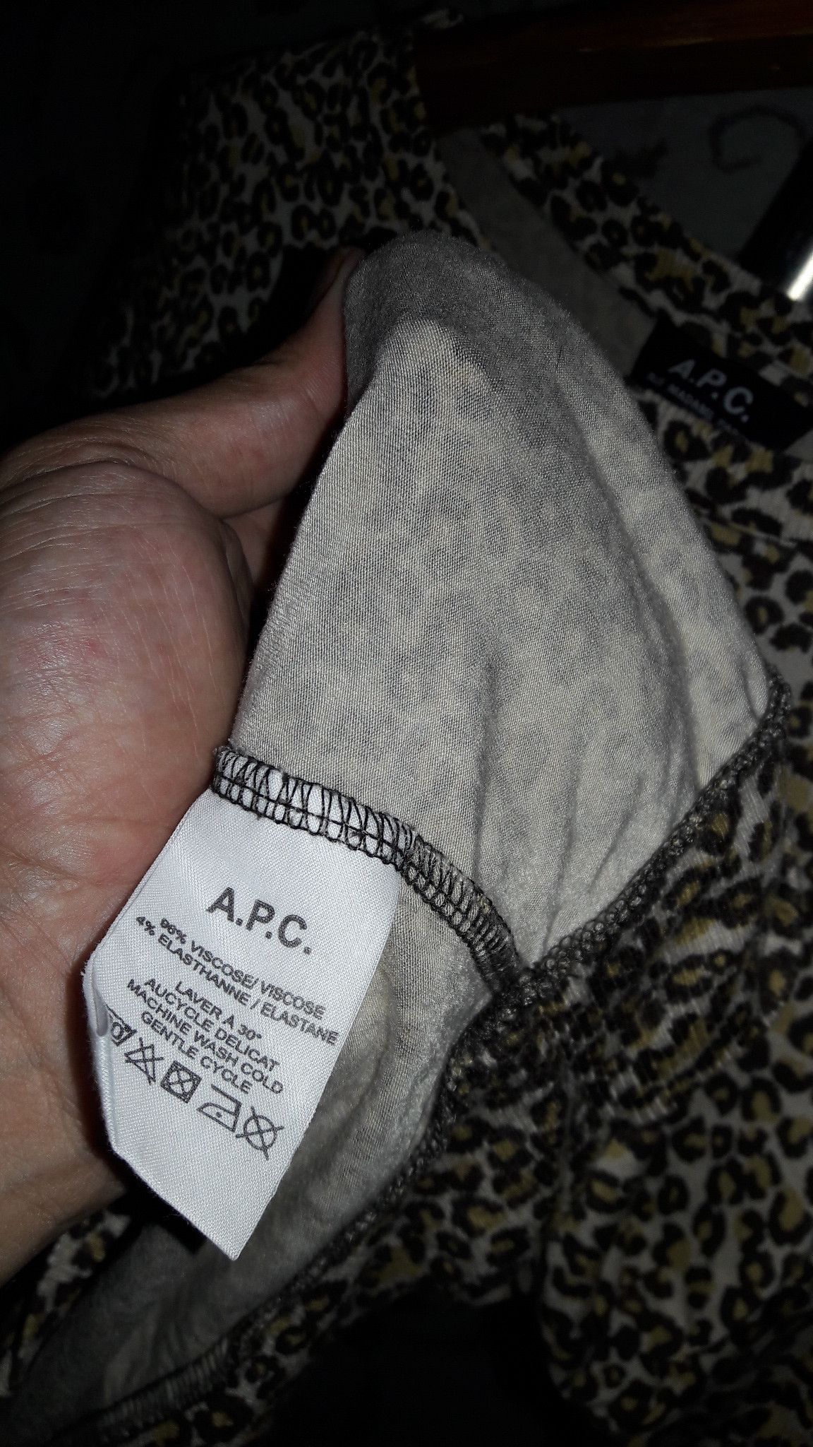 A.P.C. × Vintage Vintage APC Longsleeve Leopard animal Punk Fashion Size XS / US 0-2 / IT 36-38 - 3 Thumbnail