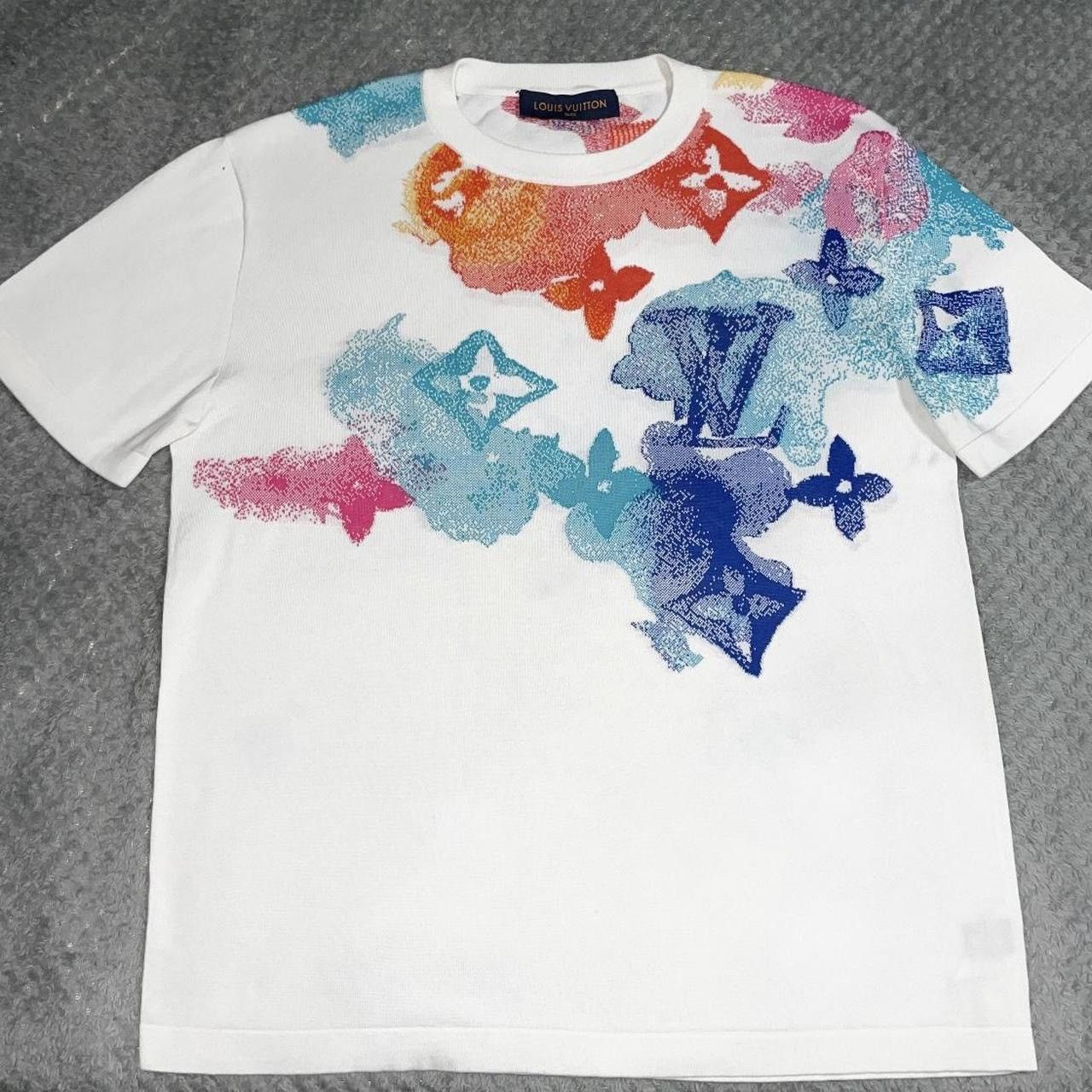 Louis Vuitton Navy Watercolor Monogram T-Shirt