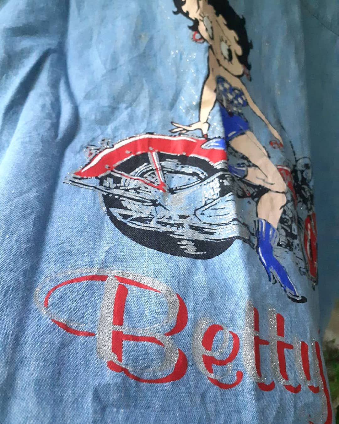 Cartoon Network 90s Betty Boop X Harley Davidson 1994 Denim Shirt Size US L / EU 52-54 / 3 - 4 Thumbnail