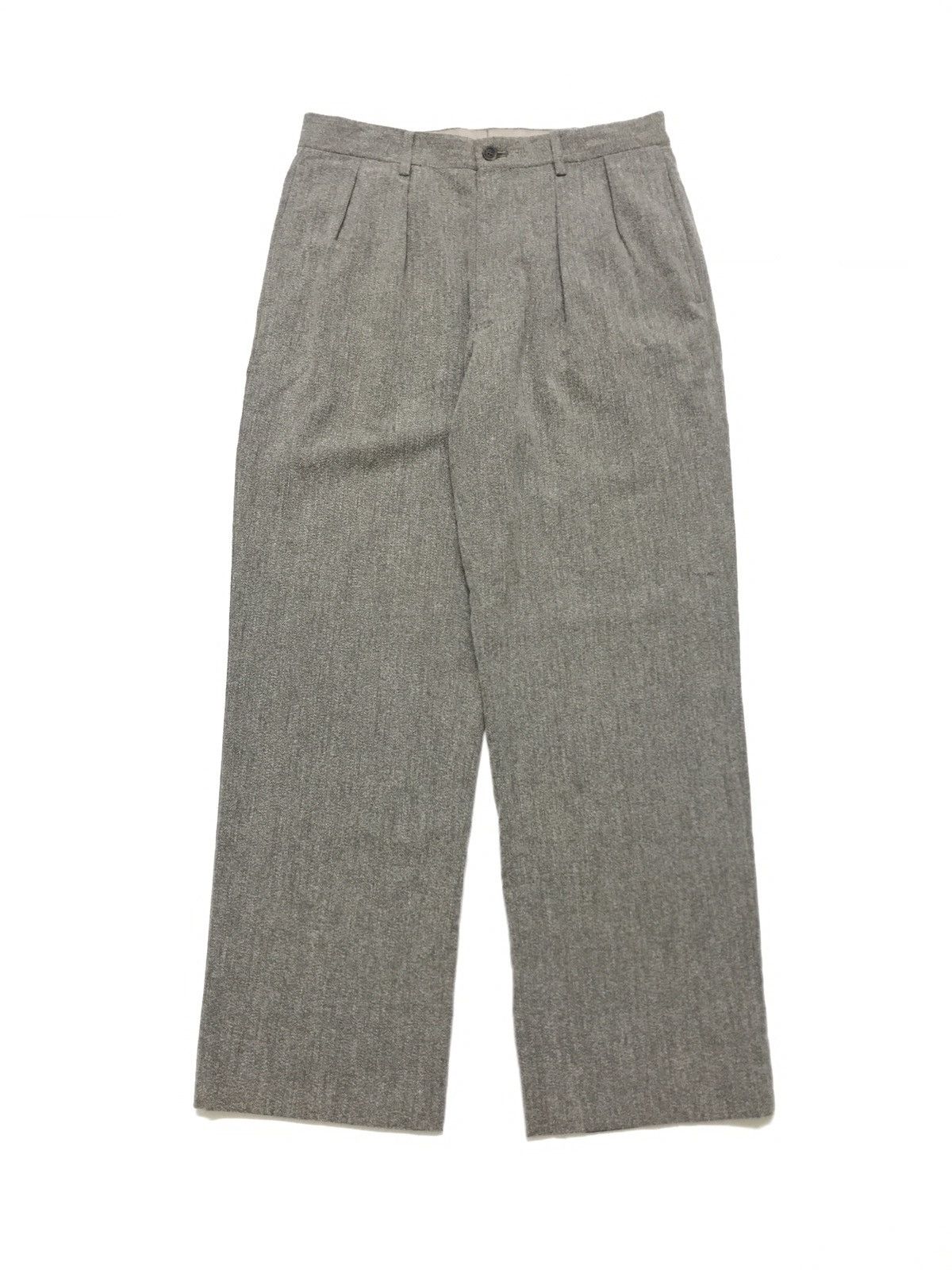 image of Issey Miyake White Label Salt & Pepper Trousers Wide Pants in Salt/Pepper, Men's (Size 30)