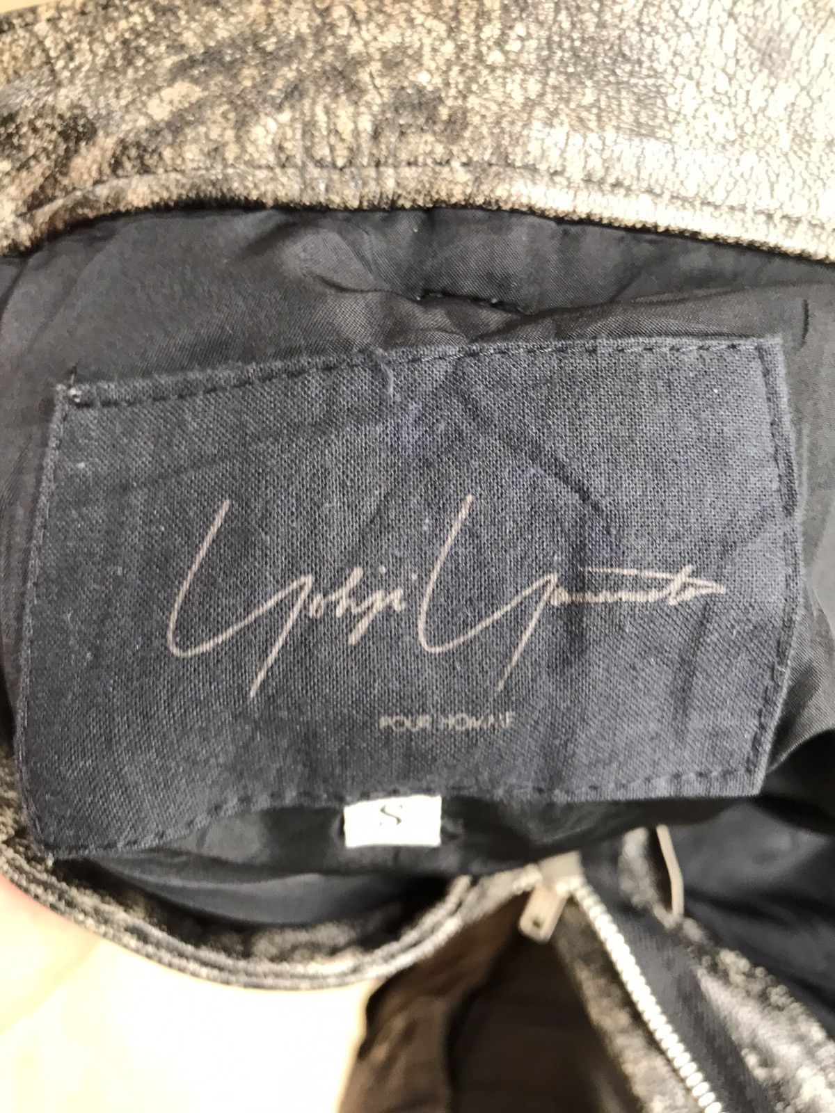 Vintage × Yohji Yamamoto RARE YOHJI YAMAMOTO POUR HOMME LEATHER JACKET ASID WASH Size US 28 / EU 44 - 13 Thumbnail