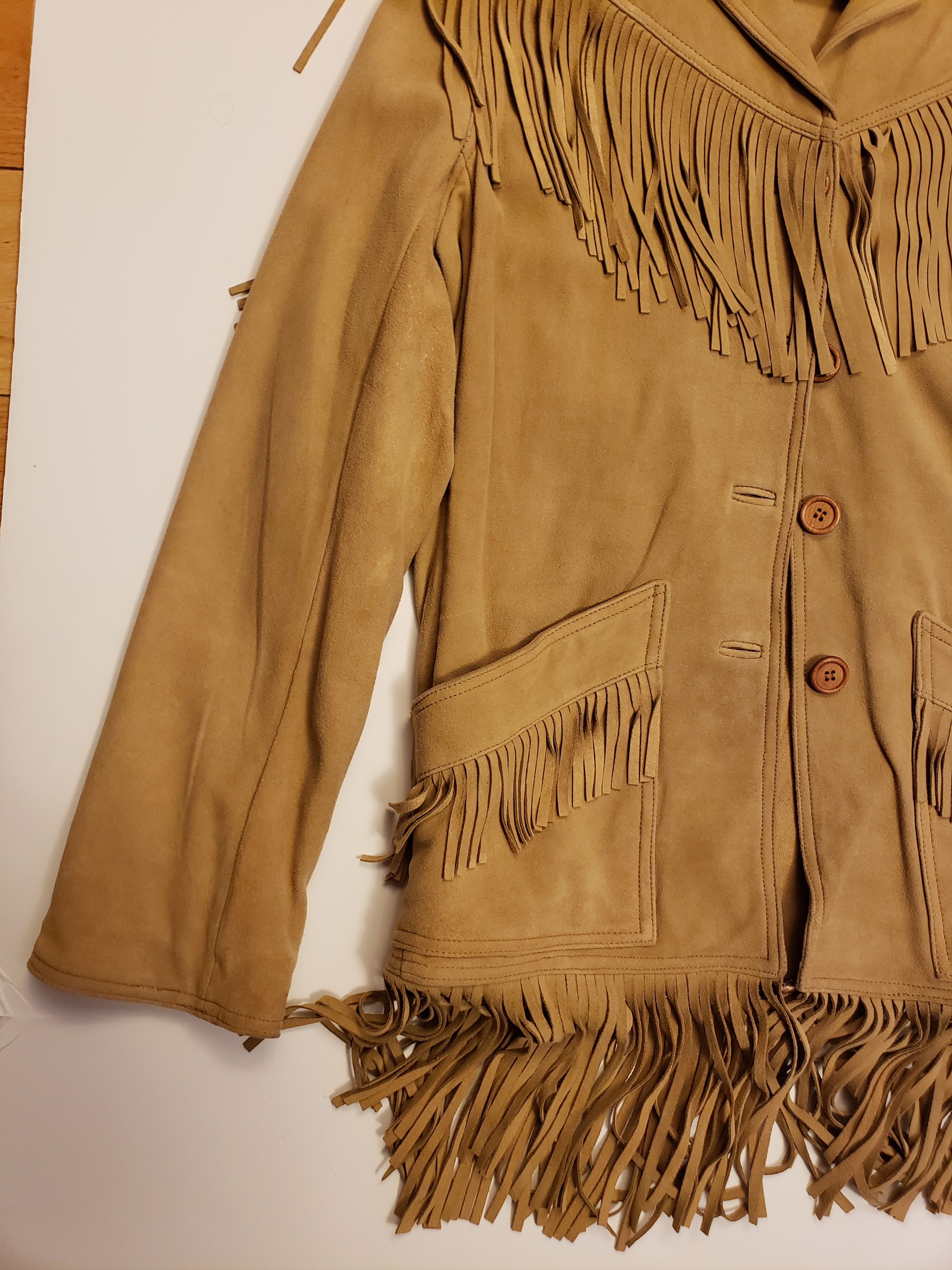 Vintage Lucy Fringe Cowboy/Cowgirl Suede Jacket Size M / US 6-8 / IT 42-44 - 21 Thumbnail