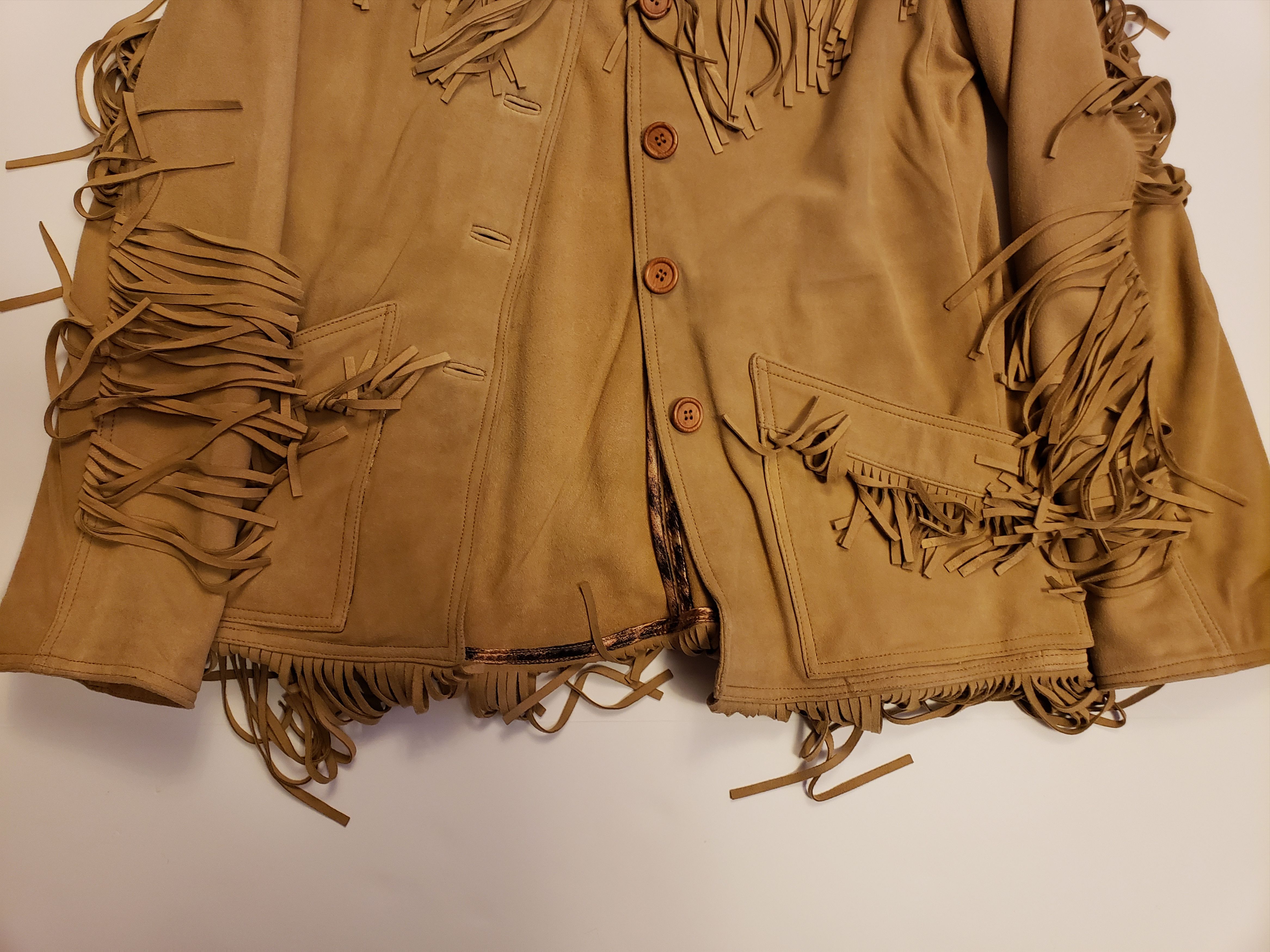 Vintage Lucy Fringe Cowboy/Cowgirl Suede Jacket Size M / US 6-8 / IT 42-44 - 5 Thumbnail