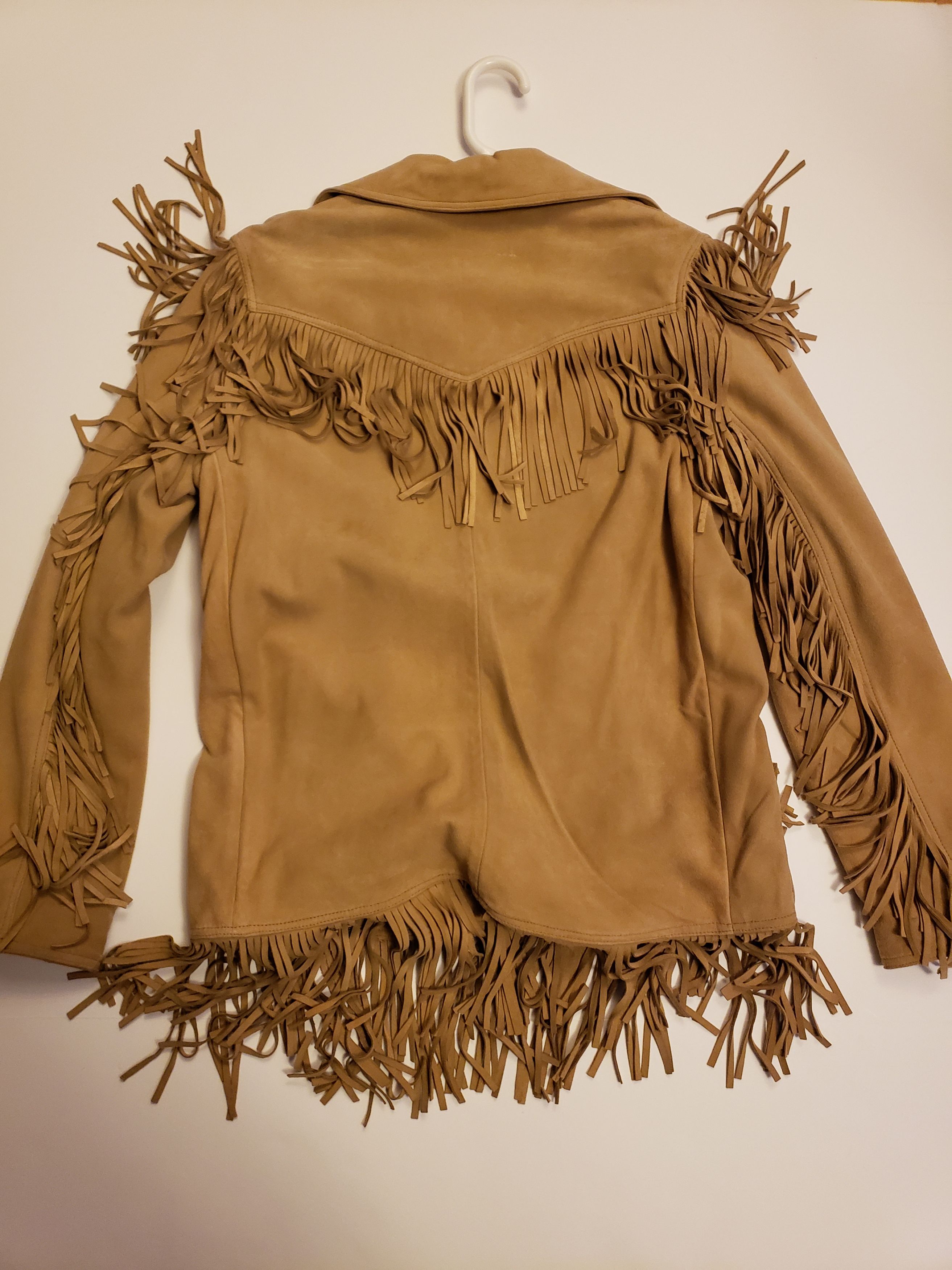 Vintage Lucy Fringe Cowboy/Cowgirl Suede Jacket Size M / US 6-8 / IT 42-44 - 6 Thumbnail