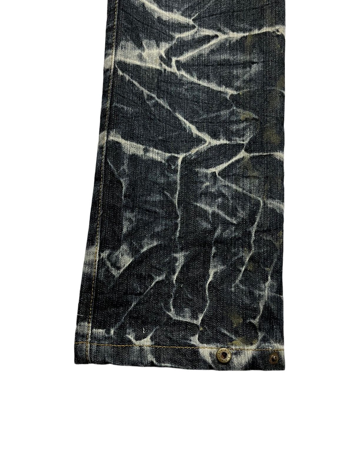 Samurai Jeans STEALS💥Vtg TECHNO JAPAN Punk Acid Wash Denim Samurai Print Size US 30 / EU 46 - 9 Thumbnail