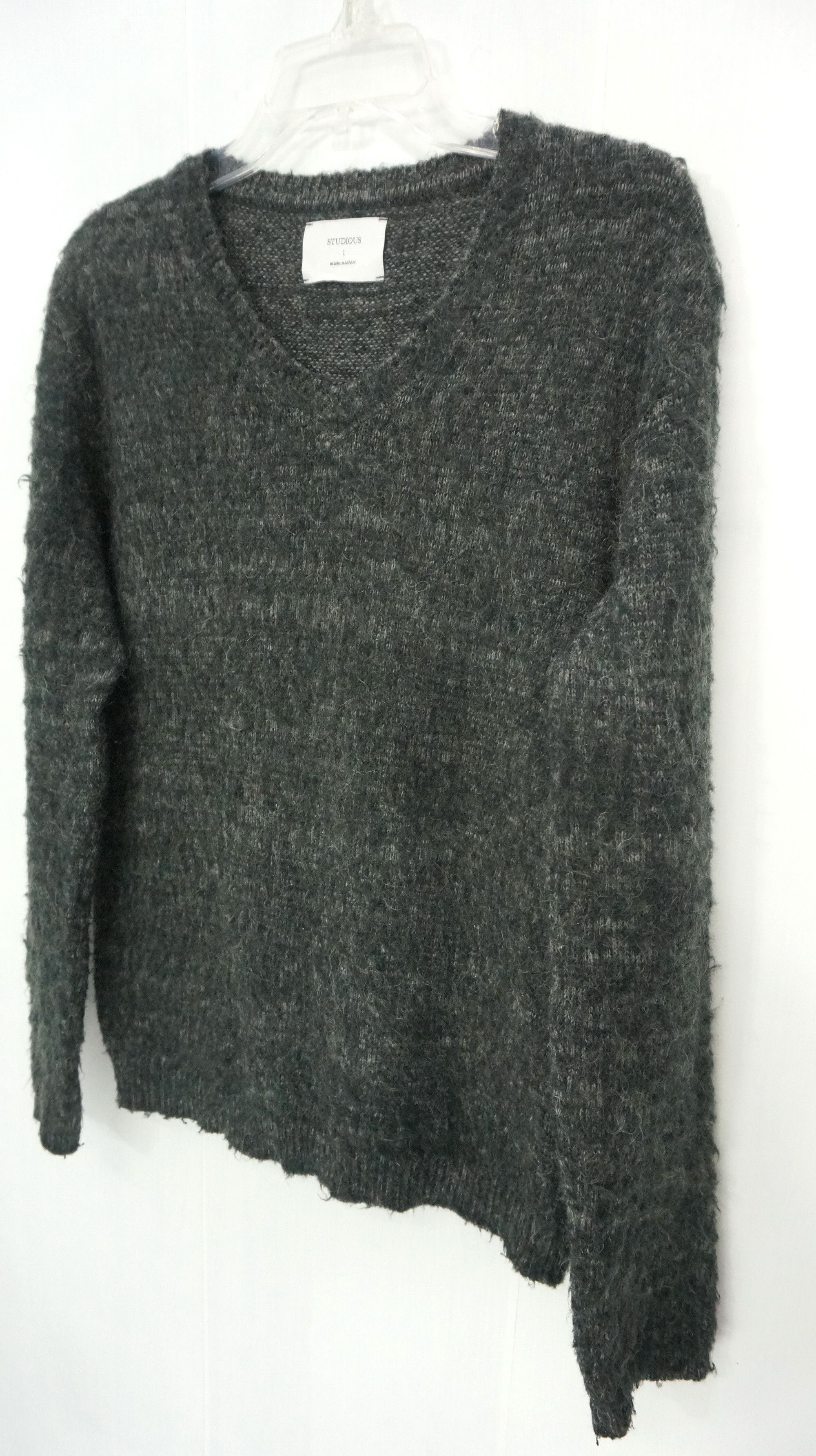 Japanese Brand Rare 💥 STUDIOUS JAPAN 💥 Designer Wool Mohair Sweater Size US S / EU 44-46 / 1 - 1 Thumbnail