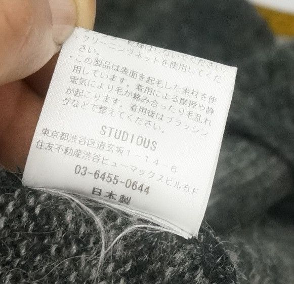 Japanese Brand Rare 💥 STUDIOUS JAPAN 💥 Designer Wool Mohair Sweater Size US S / EU 44-46 / 1 - 11 Thumbnail