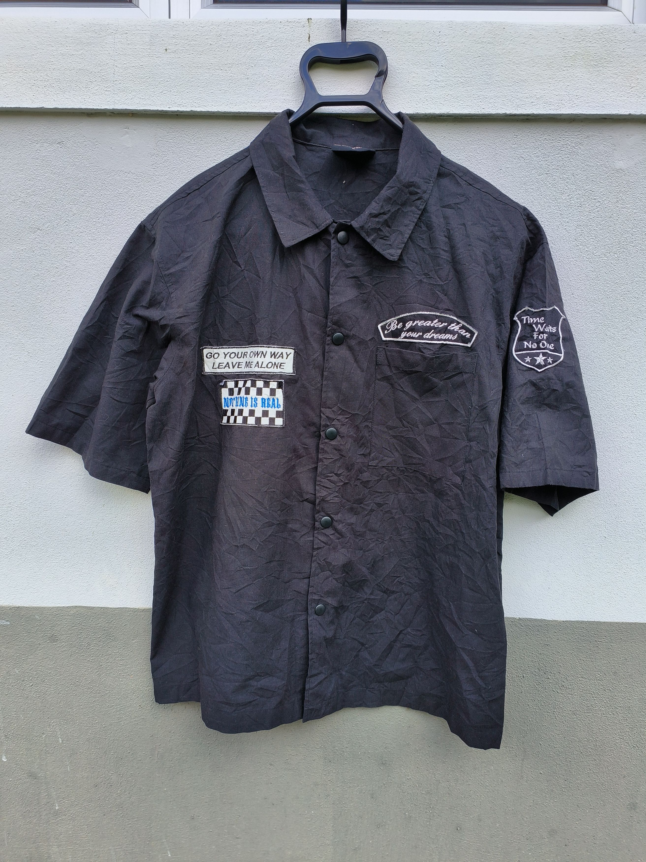 Japanese Brand Custom Punk button up Thrashed tee Size US L / EU 52-54 / 3 - 1 Thumbnail