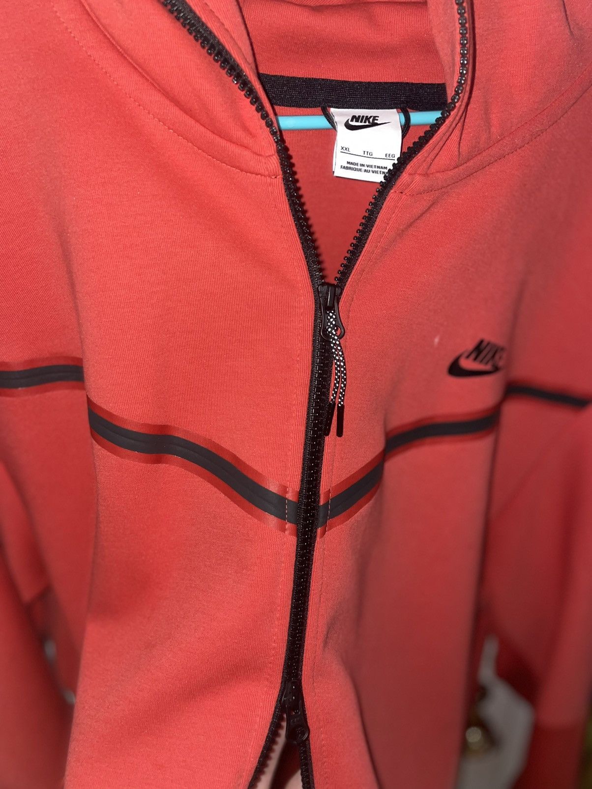 Nike Red Nike Tech Fleece Hoodie Zip up sweatshirt Size XXL Size US XXL / EU 58 / 5 - 3 Thumbnail