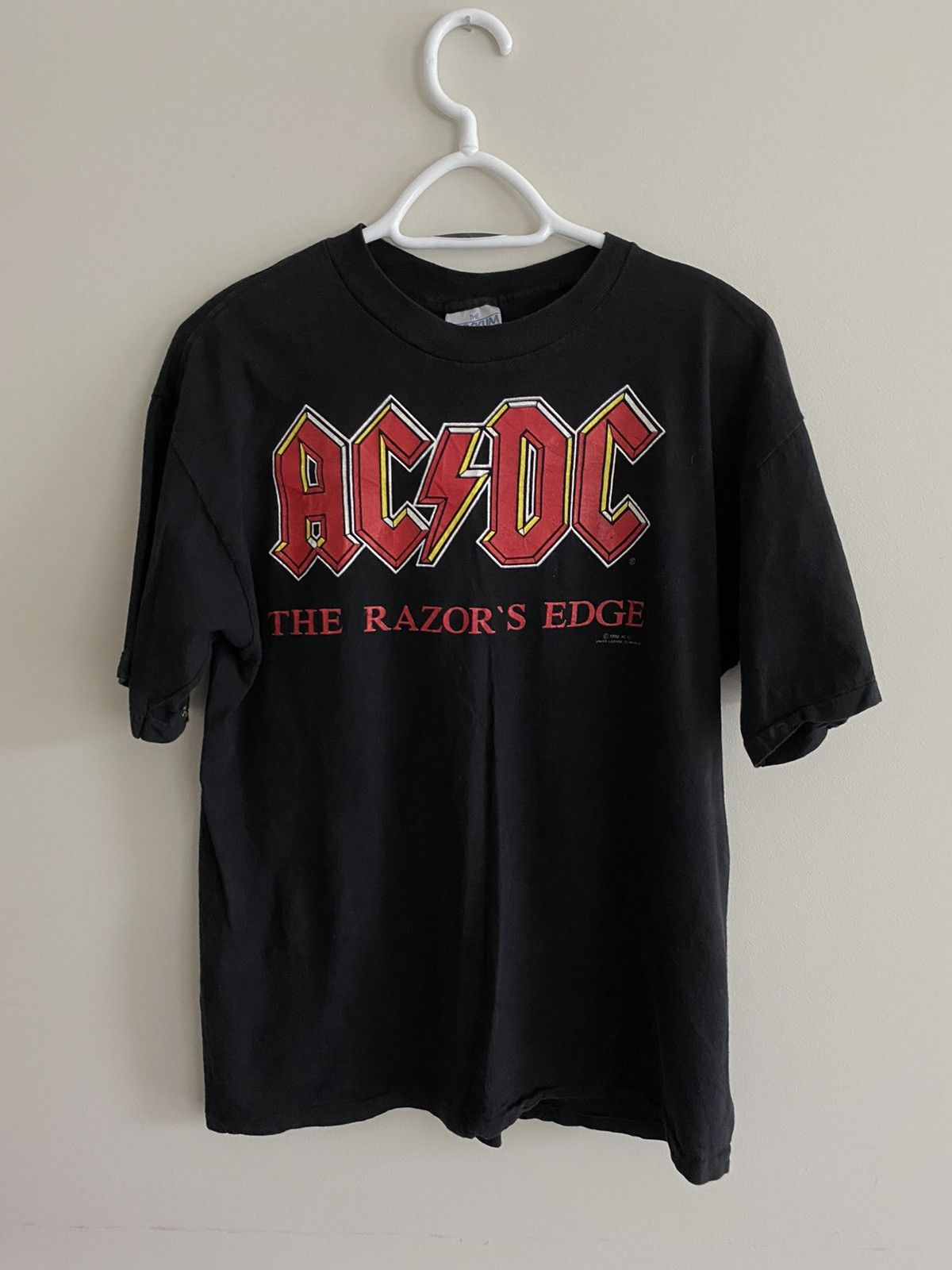 Vintage 1990 AC/DC Back In Black Original Band Tee Shirt | Grailed