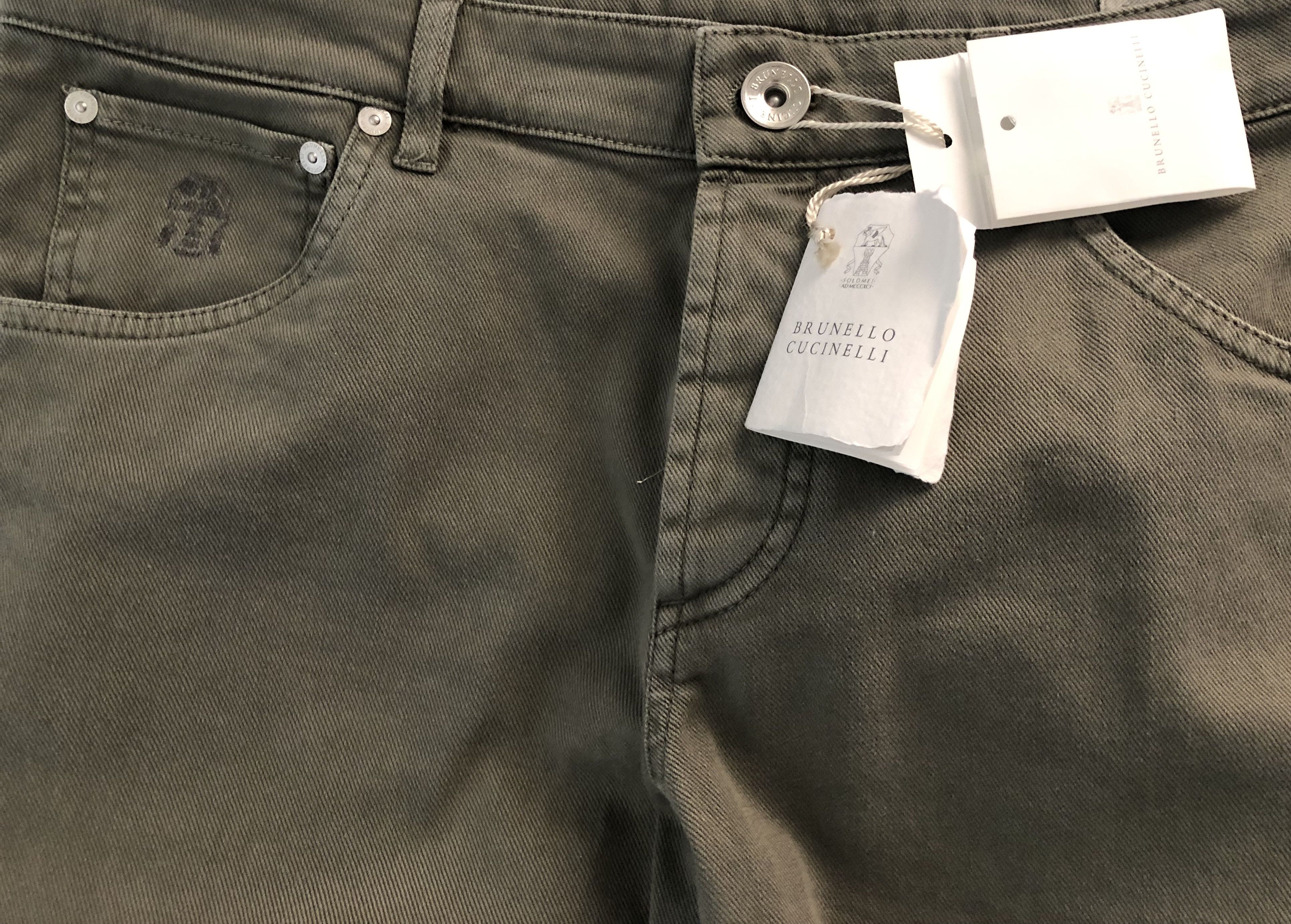 Brunello Cucinelli Olive Green Dyed Skinny Jean Size US 30 / EU 46 - 5 Thumbnail