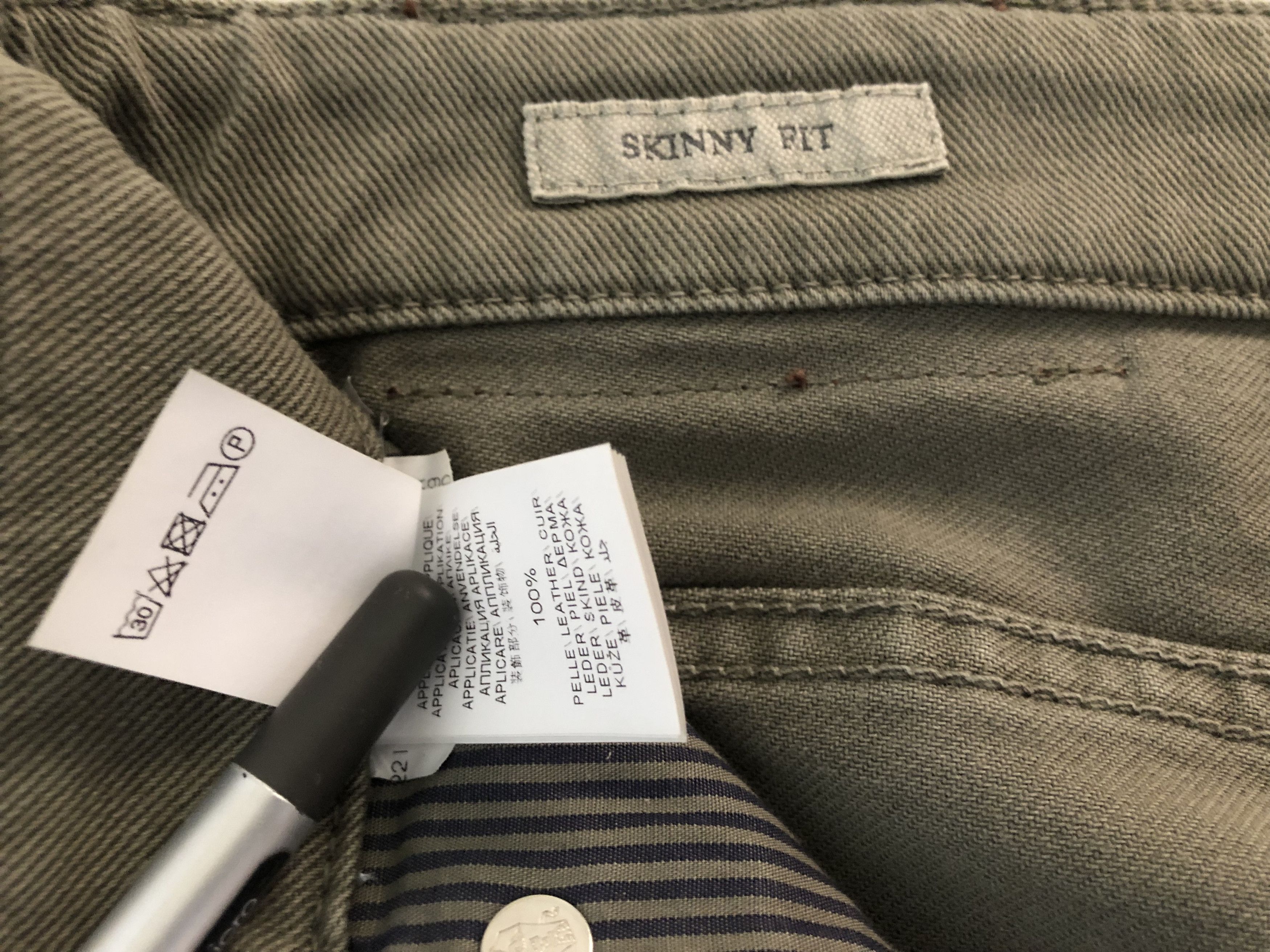 Brunello Cucinelli Olive Green Dyed Skinny Jean Size US 30 / EU 46 - 8 Thumbnail