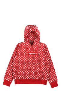 LV supreme hoodie - White