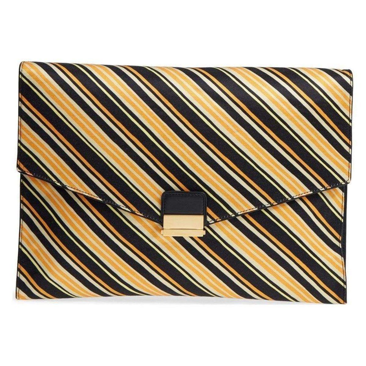 Stripe Large Envelope Clutch