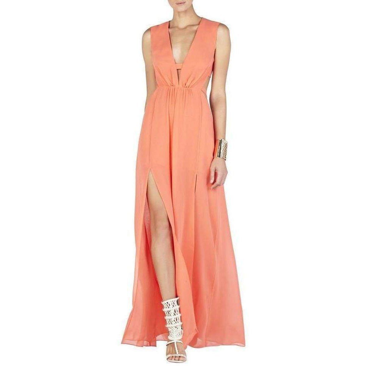 Bcbgmaxazria Embellished Plunging V-Neck Gown | Grailed