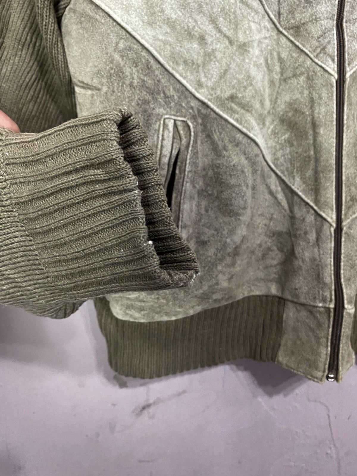 Vintage 💥BINDING NOW💥Vintage Stylewise Half Leather Jacket wool Size US M / EU 48-50 / 2 - 12 Thumbnail