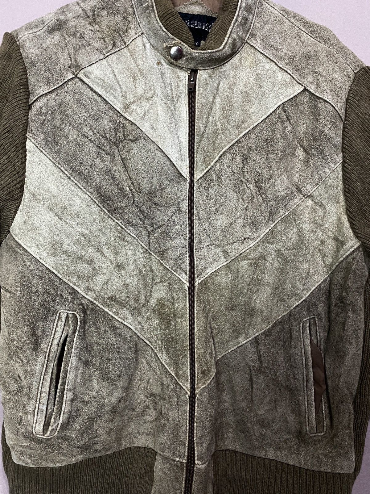 Vintage 💥BINDING NOW💥Vintage Stylewise Half Leather Jacket wool Size US M / EU 48-50 / 2 - 14 Thumbnail