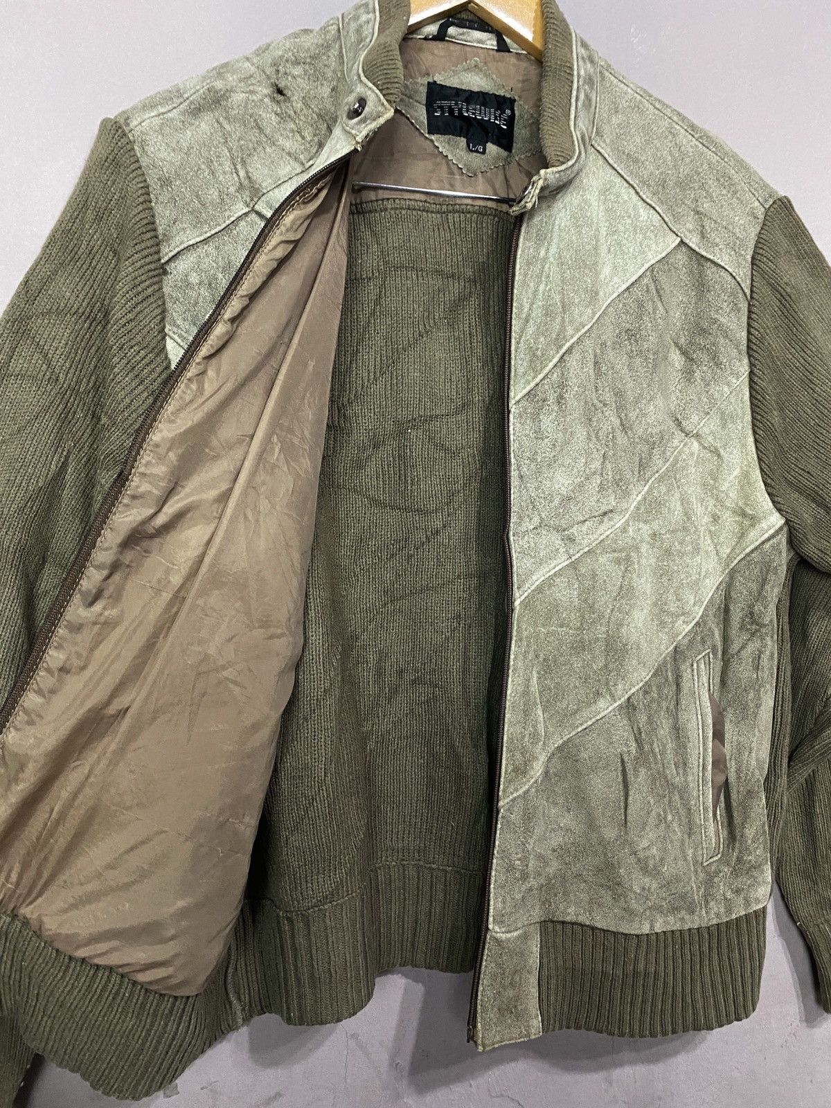 Vintage 💥BINDING NOW💥Vintage Stylewise Half Leather Jacket wool Size US M / EU 48-50 / 2 - 16 Thumbnail