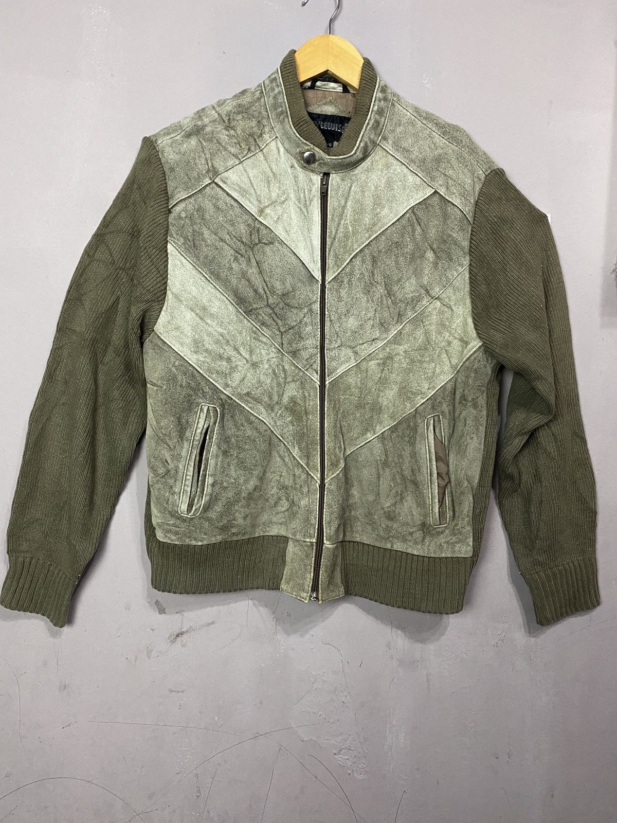 Vintage 💥BINDING NOW💥Vintage Stylewise Half Leather Jacket wool Size US M / EU 48-50 / 2 - 1 Thumbnail