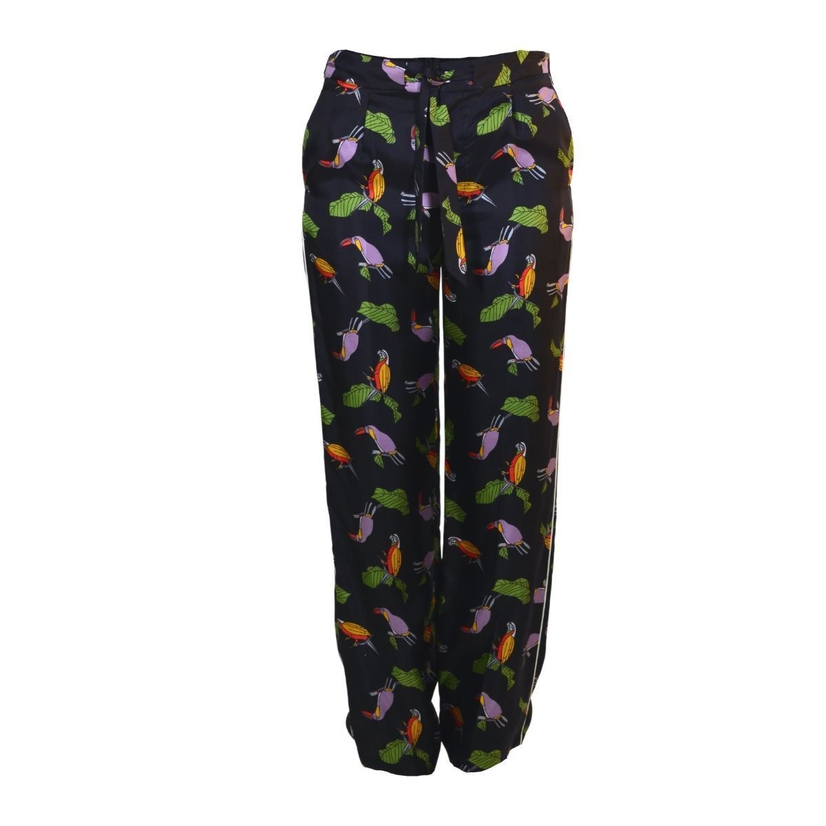 パンツ Toucan Print Pyjama Silk Pants Toucan Print Pyjama Silk Pants