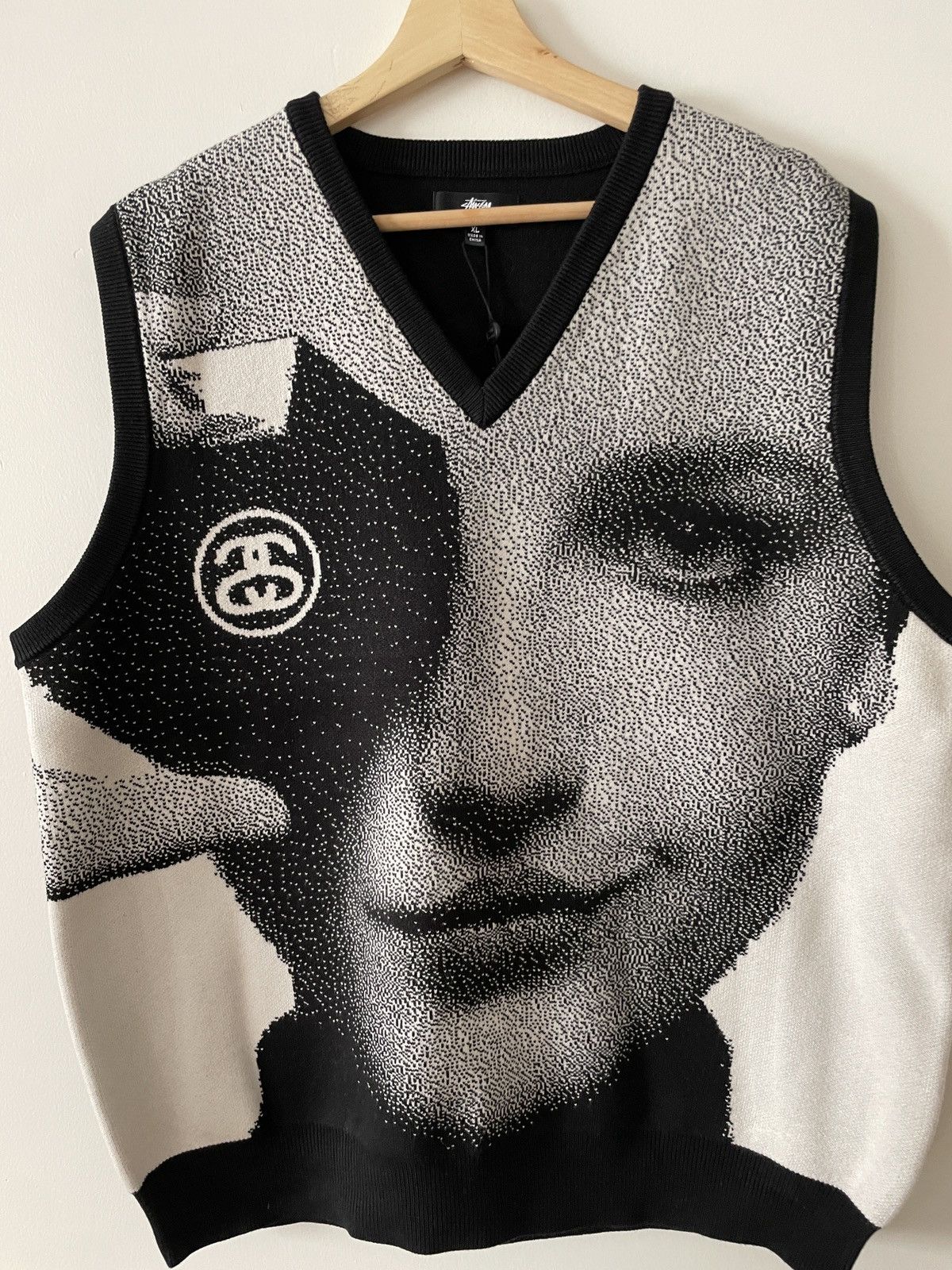 Stussy × Very Rare Stussy Photo Jacquard Vest | Grailed