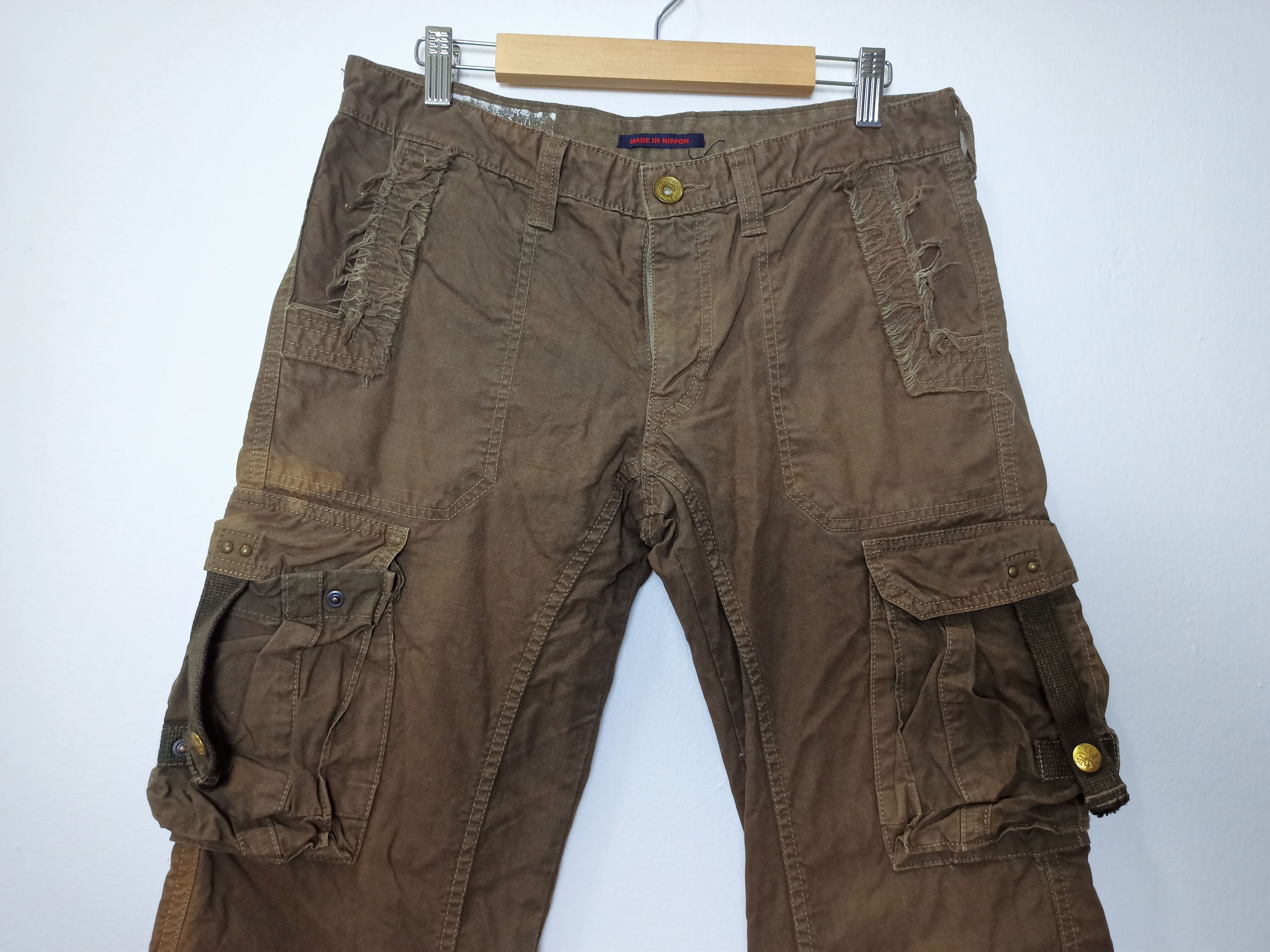 Surplus Research SURPLUS Tactical Leg Distressed Cargo Pants Size US 30 / EU 46 - 3 Thumbnail