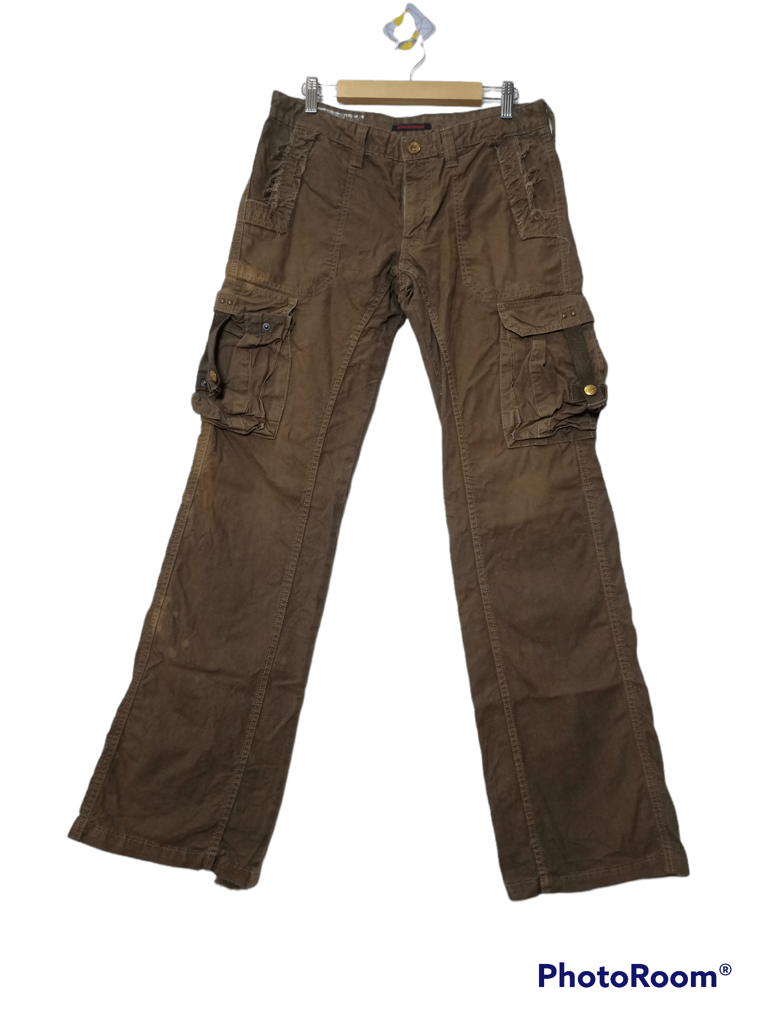 Surplus Research SURPLUS Tactical Leg Distressed Cargo Pants Size US 30 / EU 46 - 1 Thumbnail