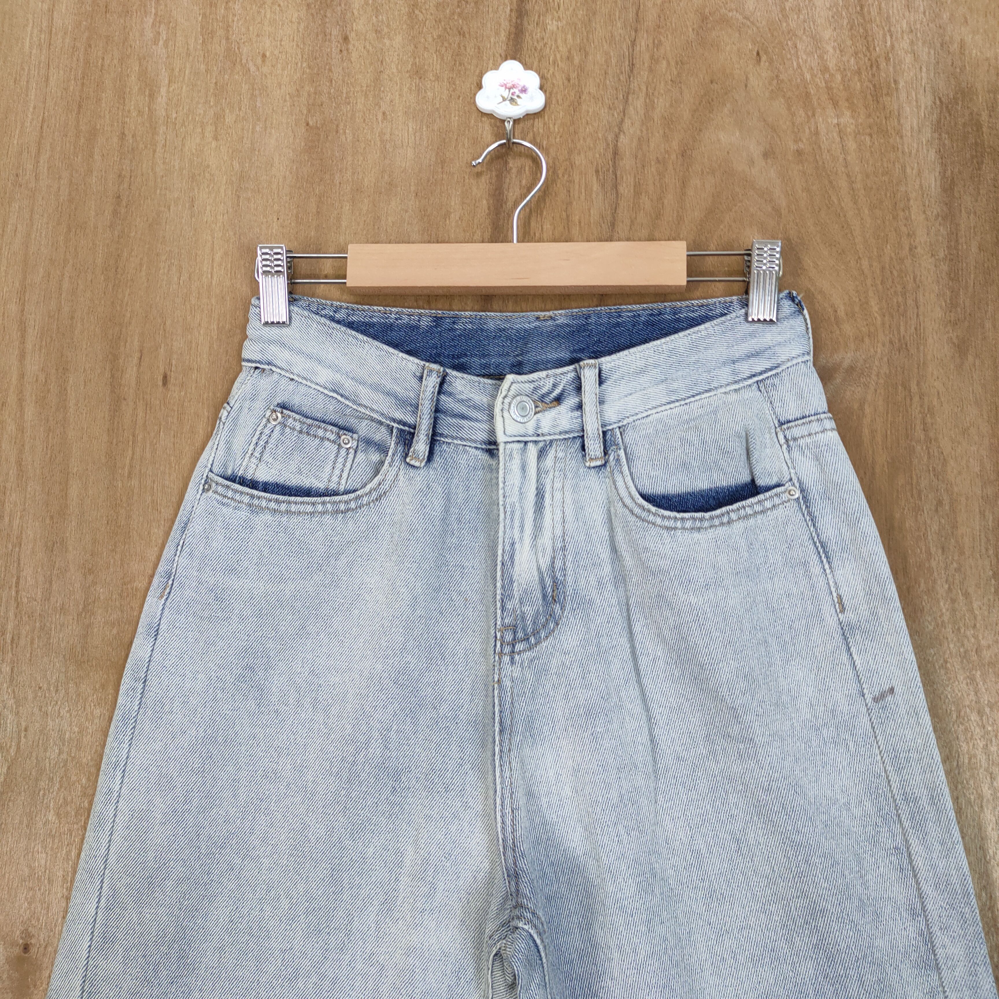 Japanese Brand × Vintage SIZE 24 FADED DISTRESSED KNEE JEANS PANTS Size US 26 / EU 42 - 2 Thumbnail
