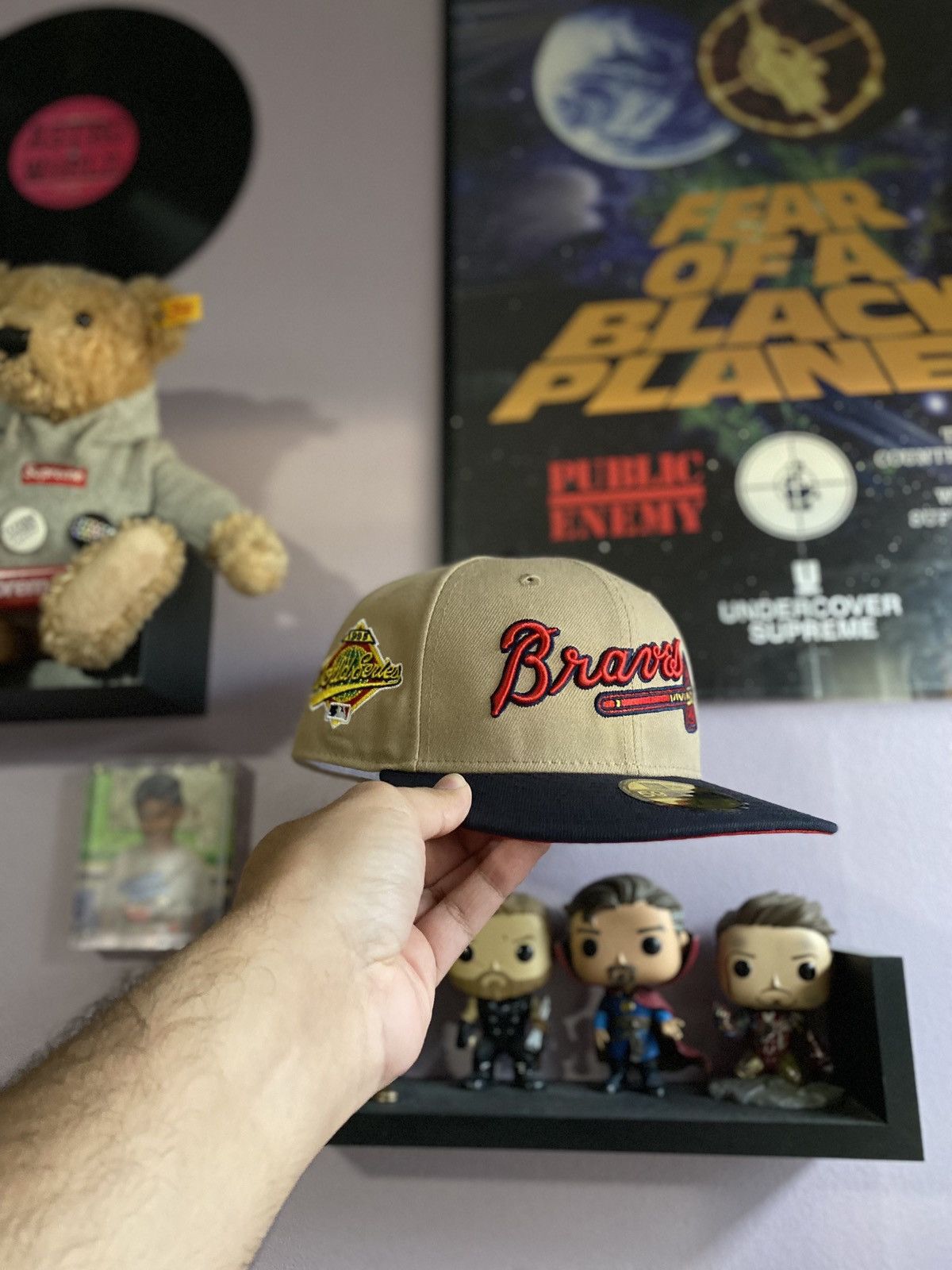 7 1/4-Atlanta Braves Script 1995 World Series Patch 2-Tone