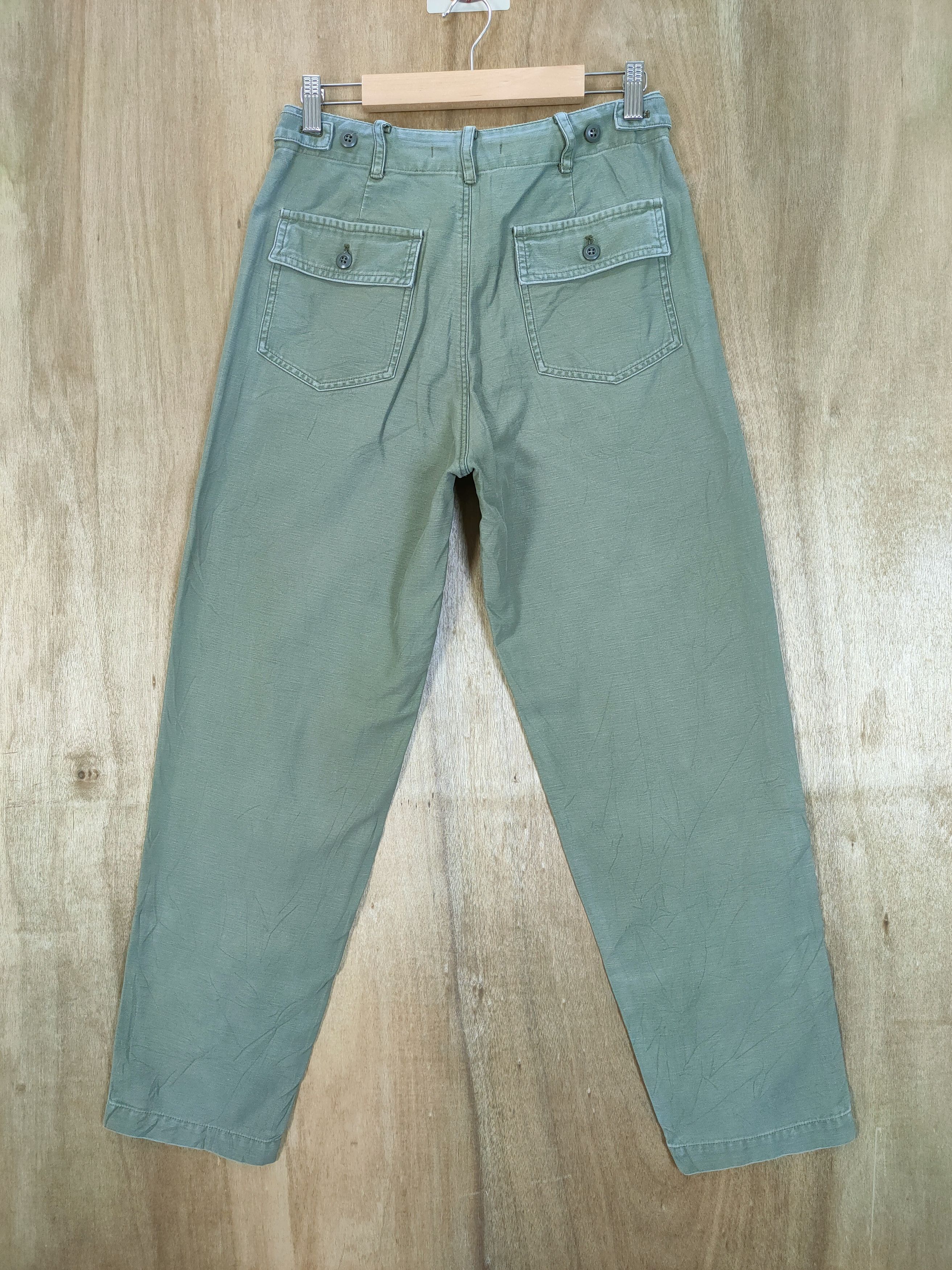Japanese Brand JAPAN MADE! OUVRAGE CLASSE BAGGY BUSH PANTS #R1 Size US 26 / EU 42 - 4 Thumbnail