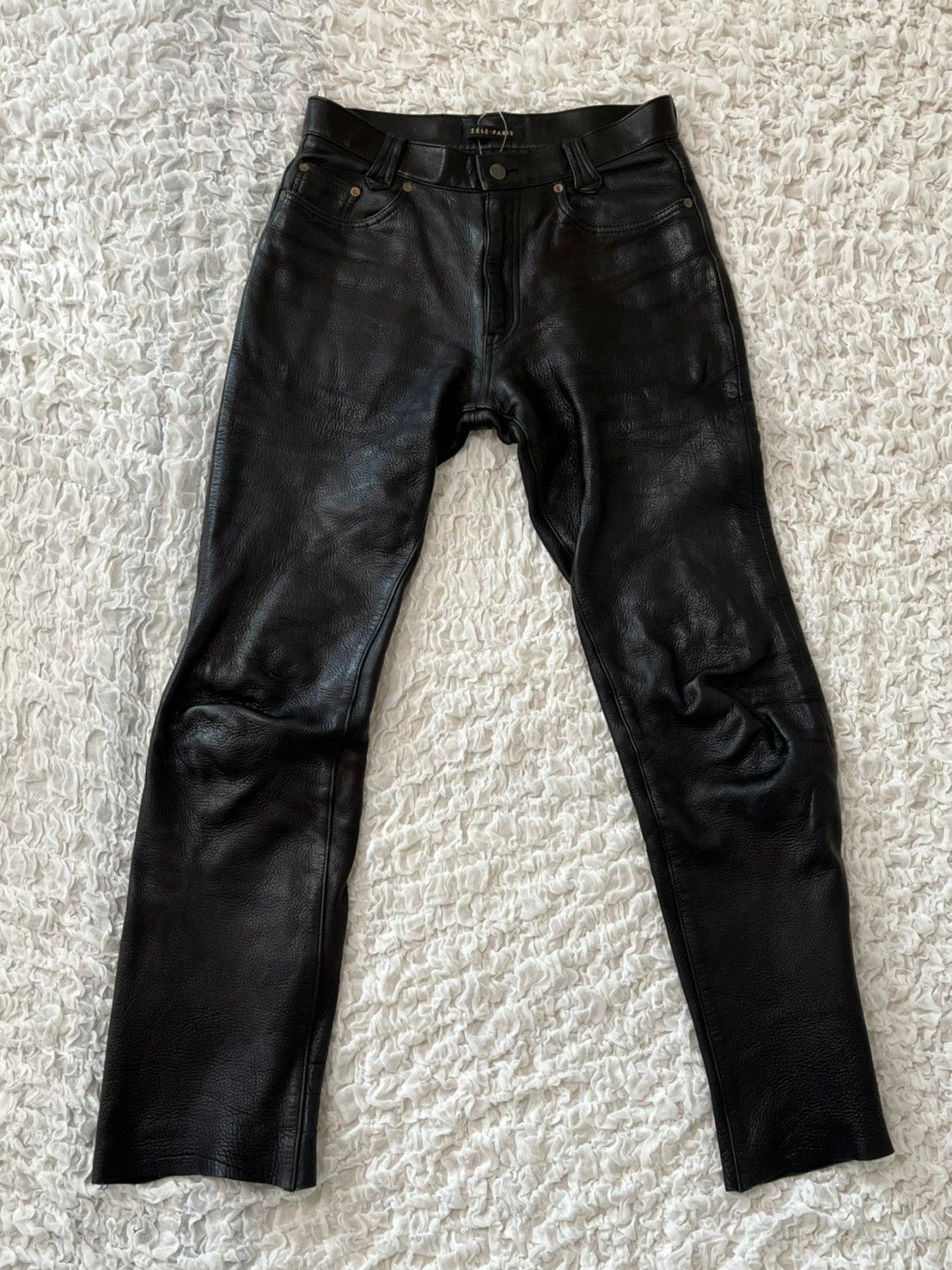 Genuine Leather ZELE PARIS Men's Deer Leather Flare Pants | Grailed