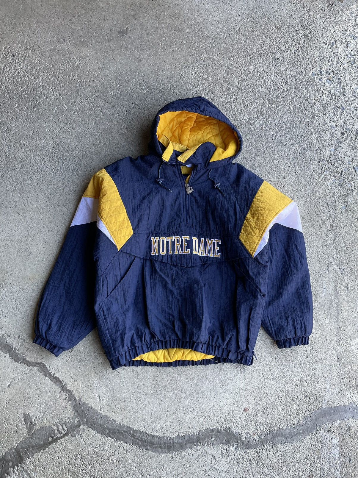 Vintage Notre dame 90s starter puffer jacket