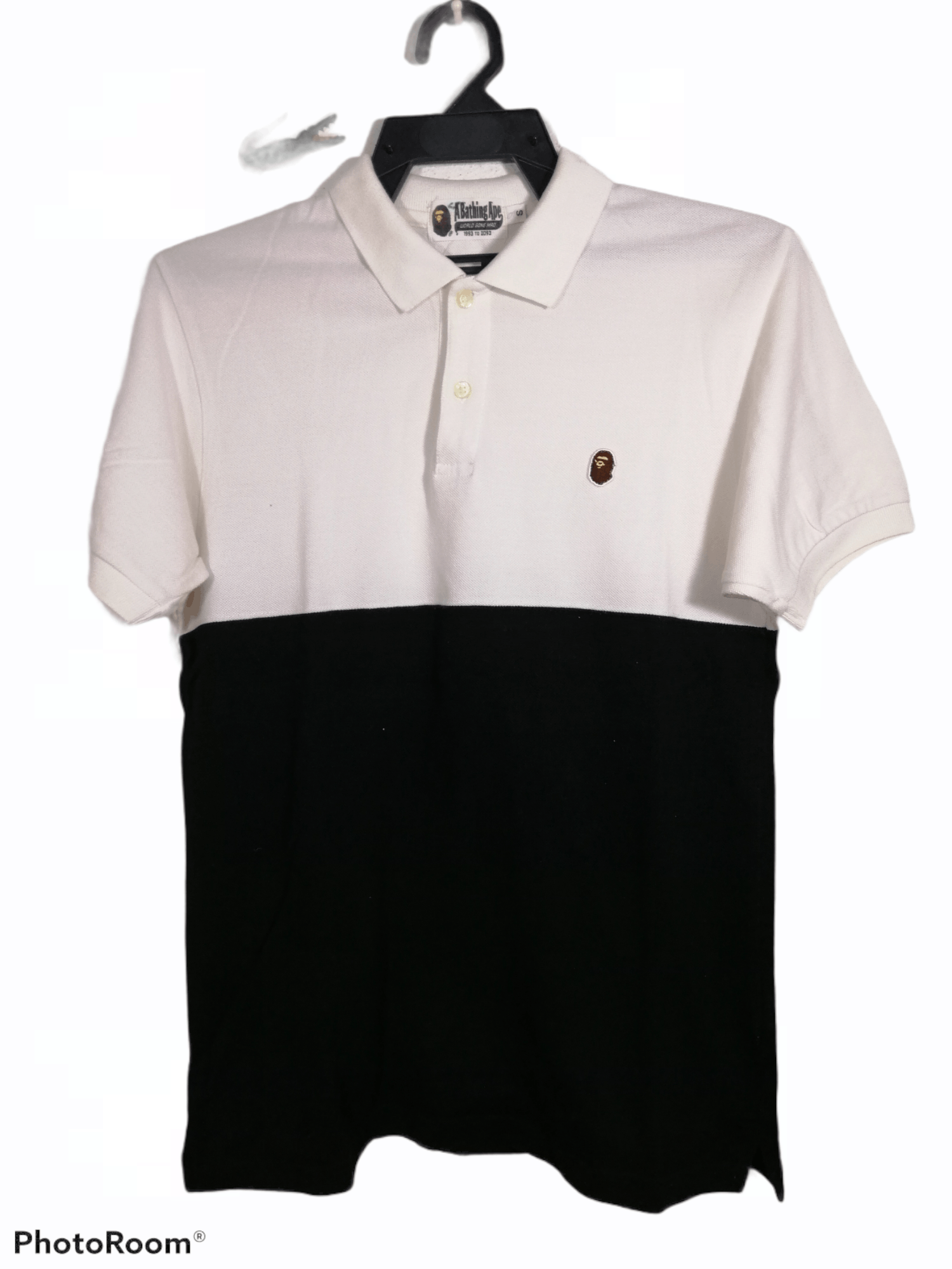 image of Bape One Point Polo in White, Men's (Size Small)