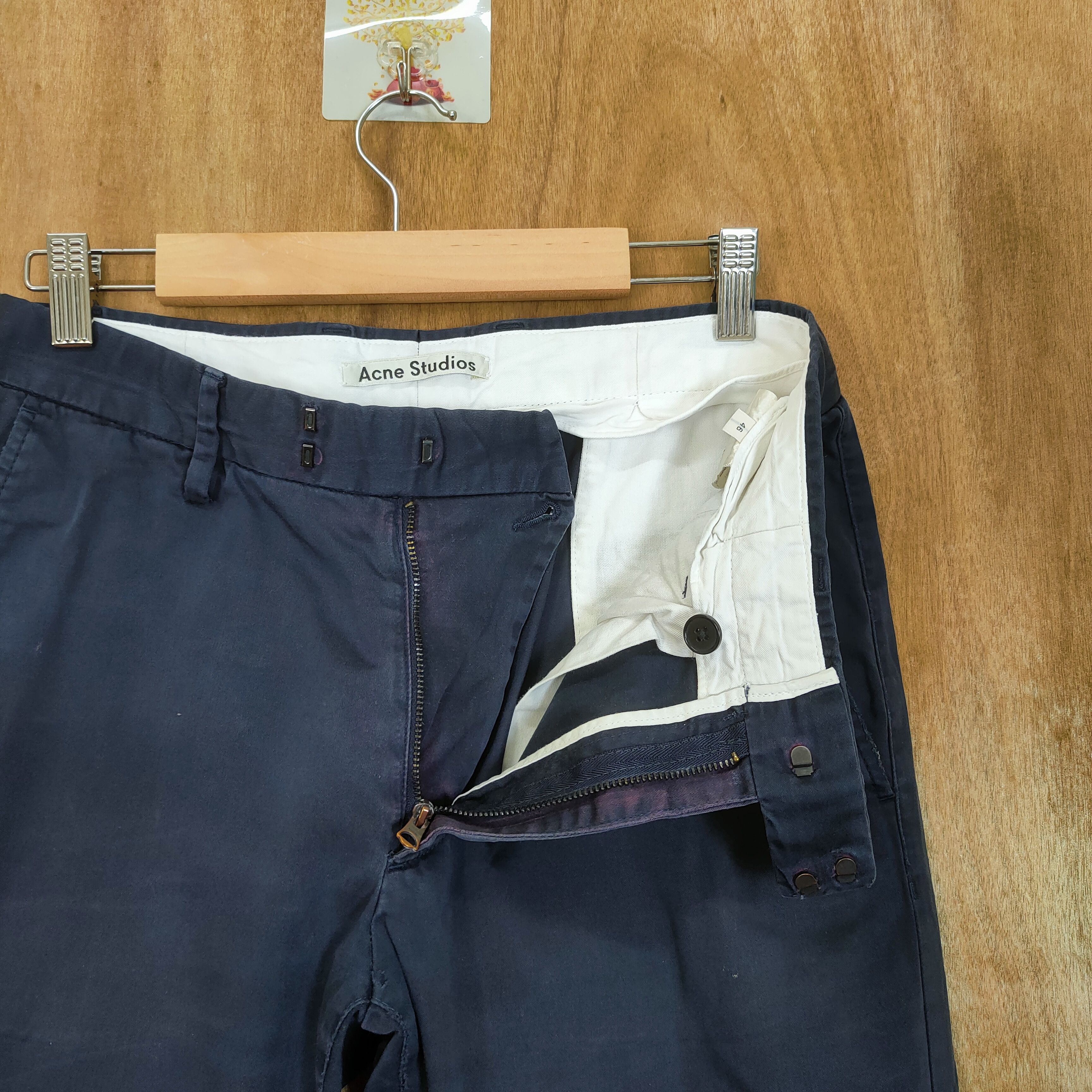 Acne Studios ACNE STUDIOS FADED BLACK TROUSERS CHINO PANTS Size US 28 / EU 44 - 5 Thumbnail