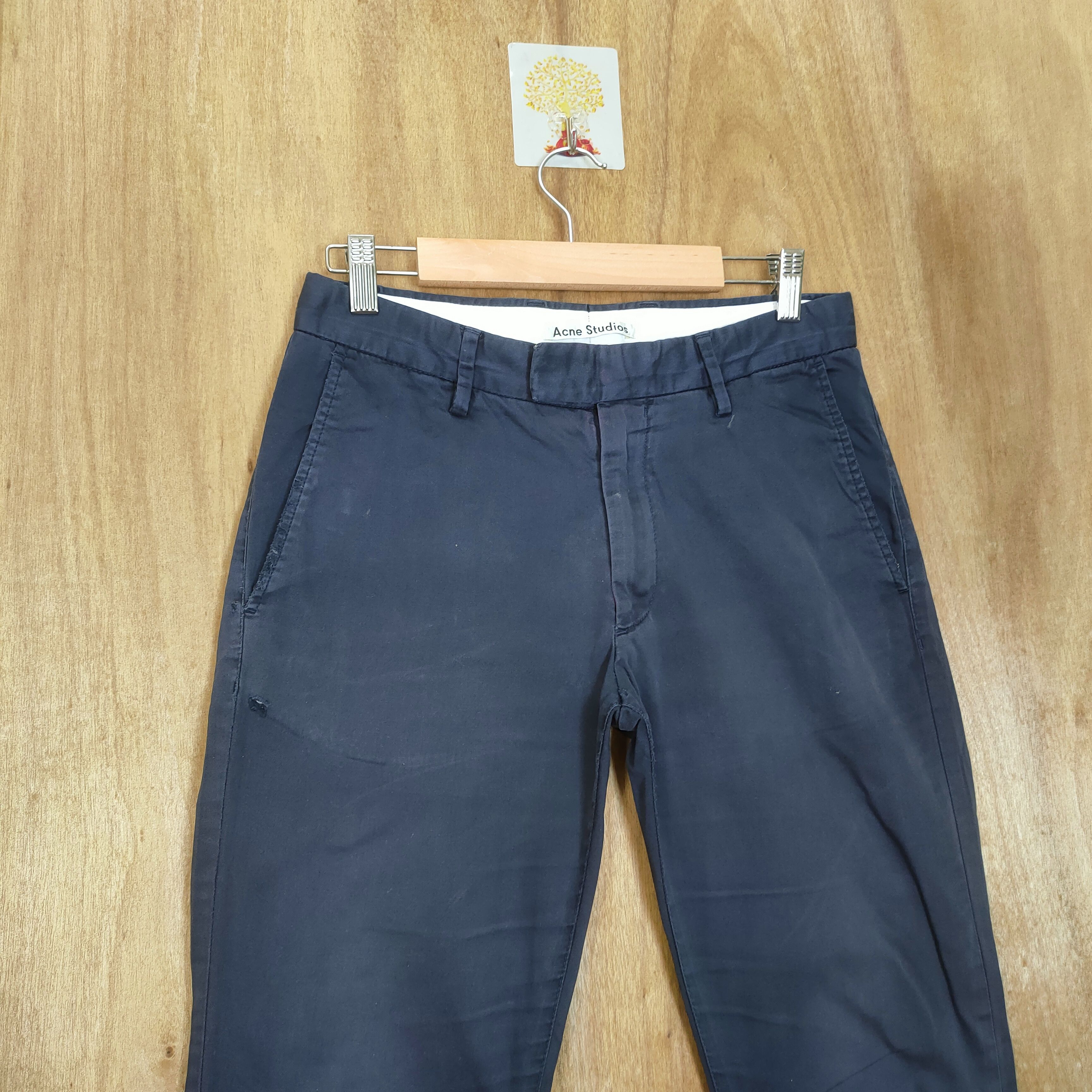 Acne Studios ACNE STUDIOS FADED BLACK TROUSERS CHINO PANTS Size US 28 / EU 44 - 2 Thumbnail