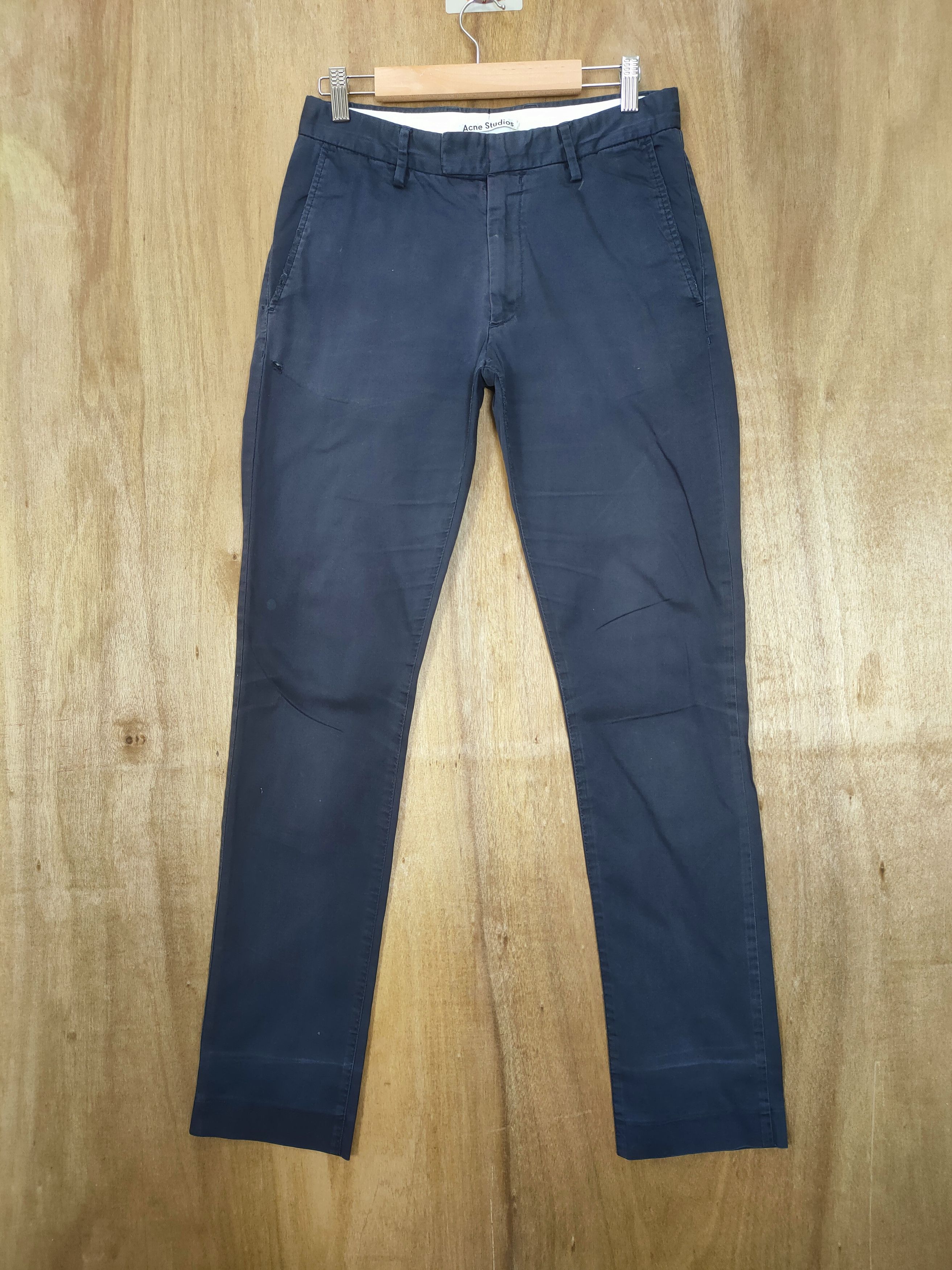 Acne Studios ACNE STUDIOS FADED BLACK TROUSERS CHINO PANTS Size US 28 / EU 44 - 1 Thumbnail