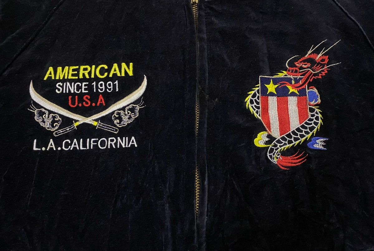 Vintage Vintage 90s Shoot One Sukajan Velvet Dragon Embroidered Size US M / EU 48-50 / 2 - 11 Thumbnail