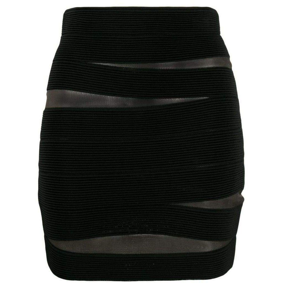 Sheer Fitted Mini Skirt