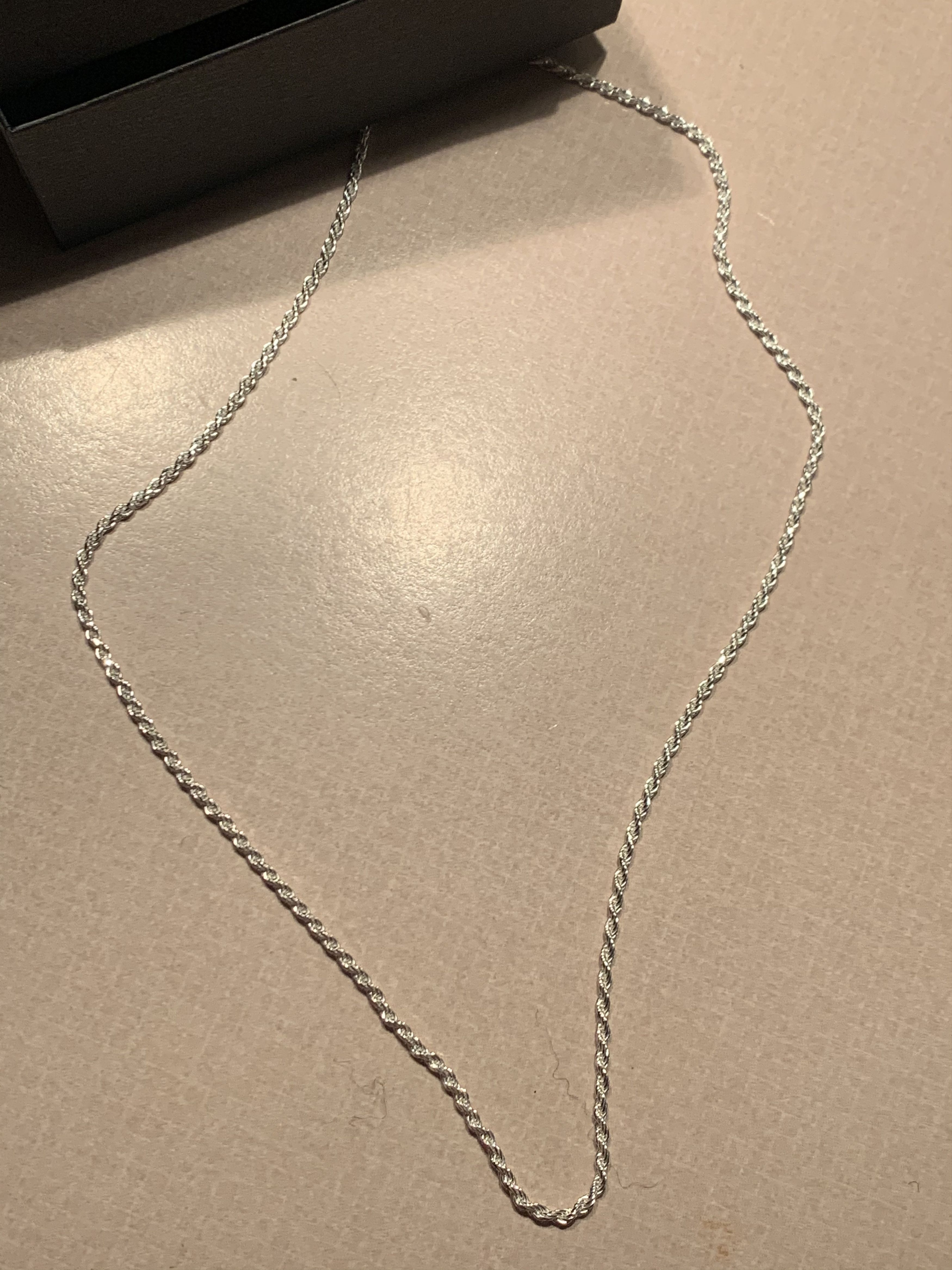 Designer × Sterling Silver *RARE* New .925 Sterling Silver Rope Chain Necklace Size ONE SIZE - 1 Thumbnail