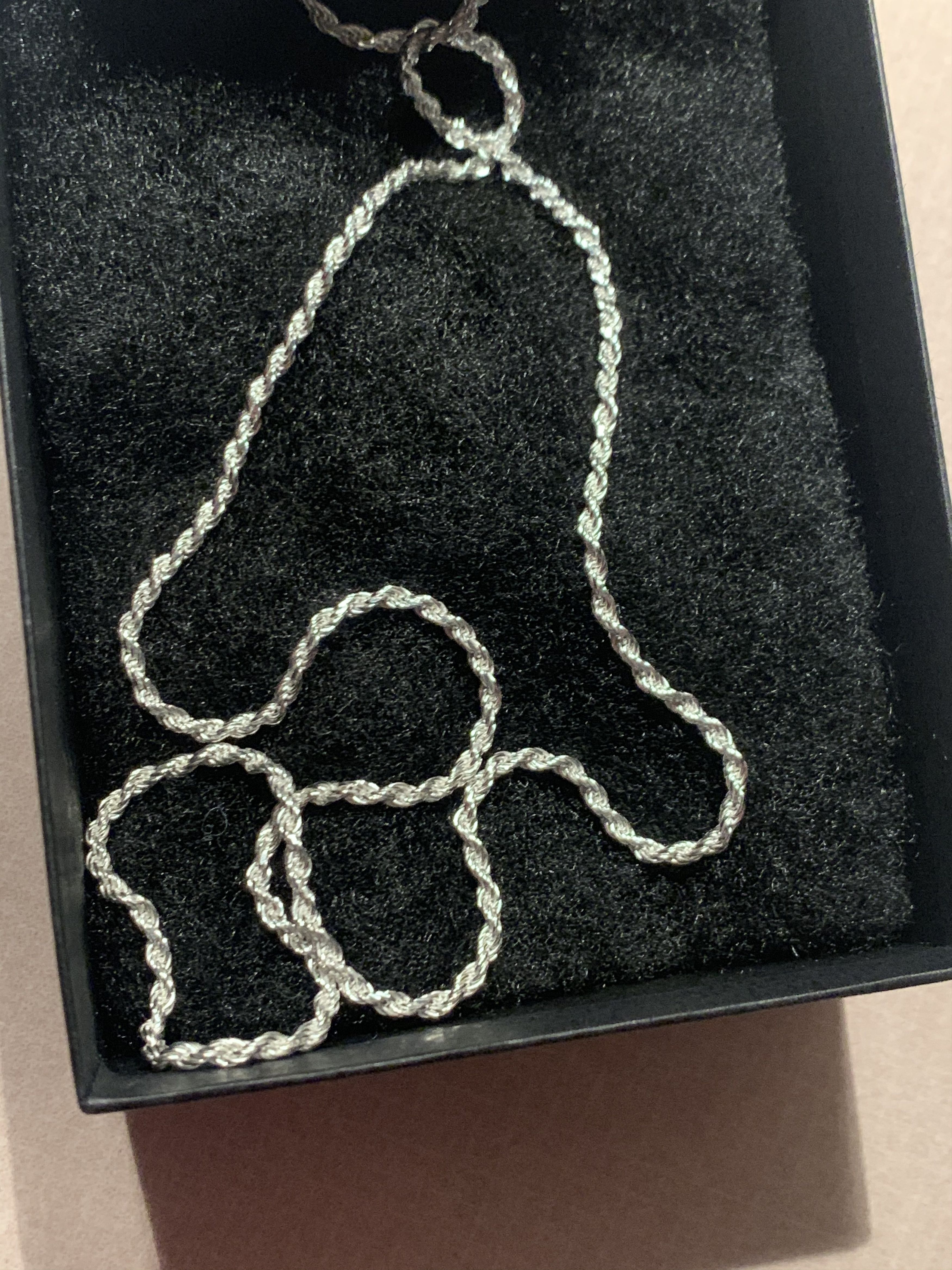 Designer × Sterling Silver *RARE* New .925 Sterling Silver Rope Chain Necklace Size ONE SIZE - 2 Thumbnail