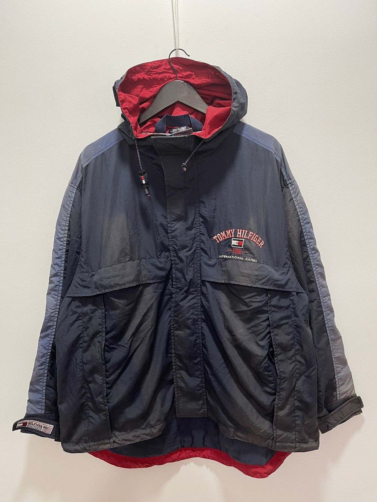 Tommy Hilfiger × Vintage VINTAGE TOMMY HILFIGER SUN FADED MULTIZIPPER POCKET JACKET Size US L / EU 52-54 / 3 - 5 Thumbnail