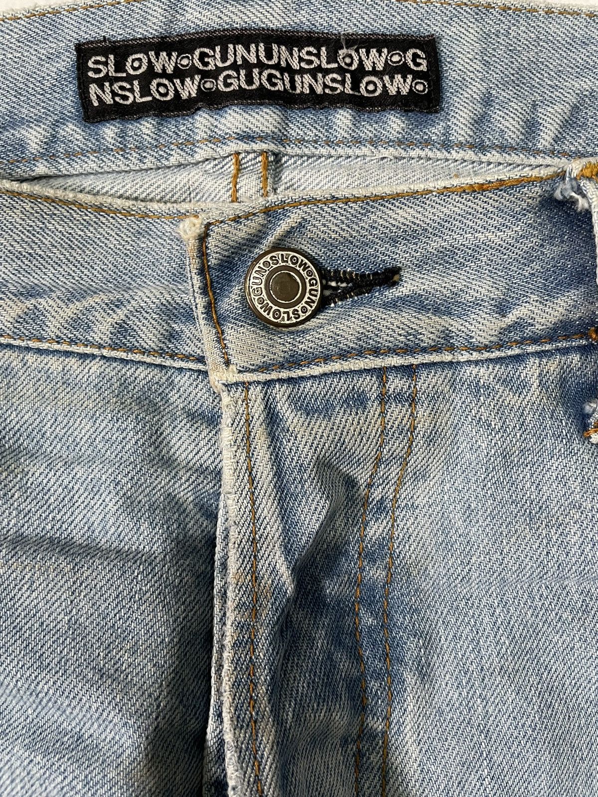 Japanese Brand Vintage Slow.Gun Distressed Design Japanese Brand Size US 32 / EU 48 - 5 Thumbnail