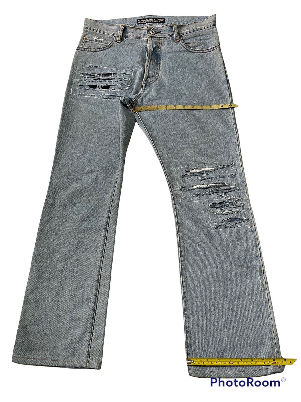 Japanese Brand Vintage Slow.Gun Distressed Design Japanese Brand Size US 32 / EU 48 - 13 Thumbnail