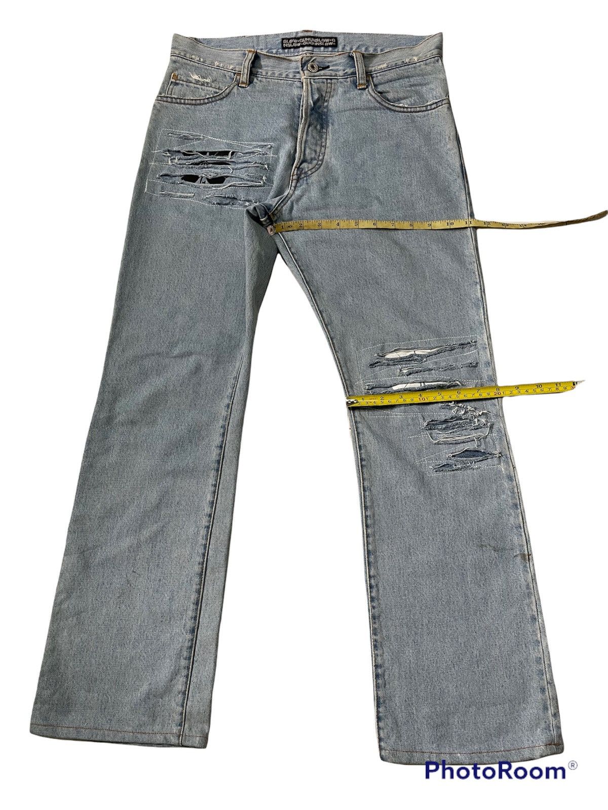 Japanese Brand Vintage Slow.Gun Distressed Design Japanese Brand Size US 32 / EU 48 - 12 Thumbnail